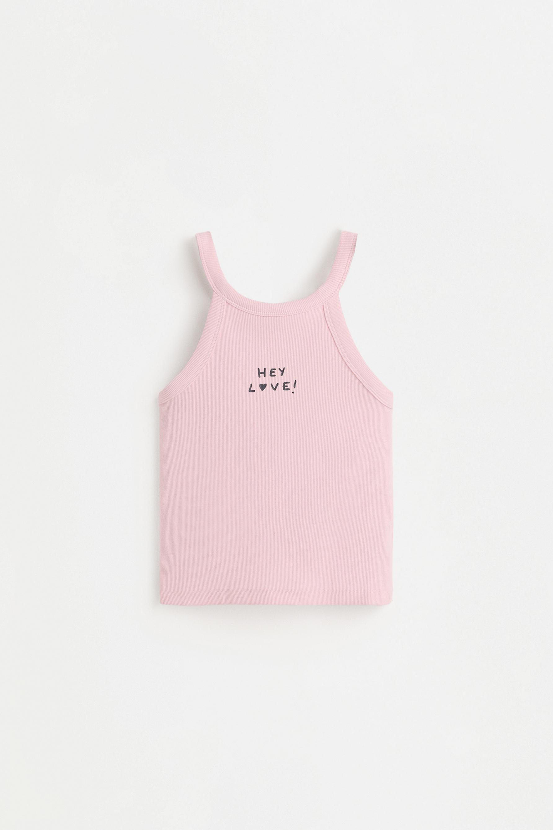 Slogan halter top — FADED PINK