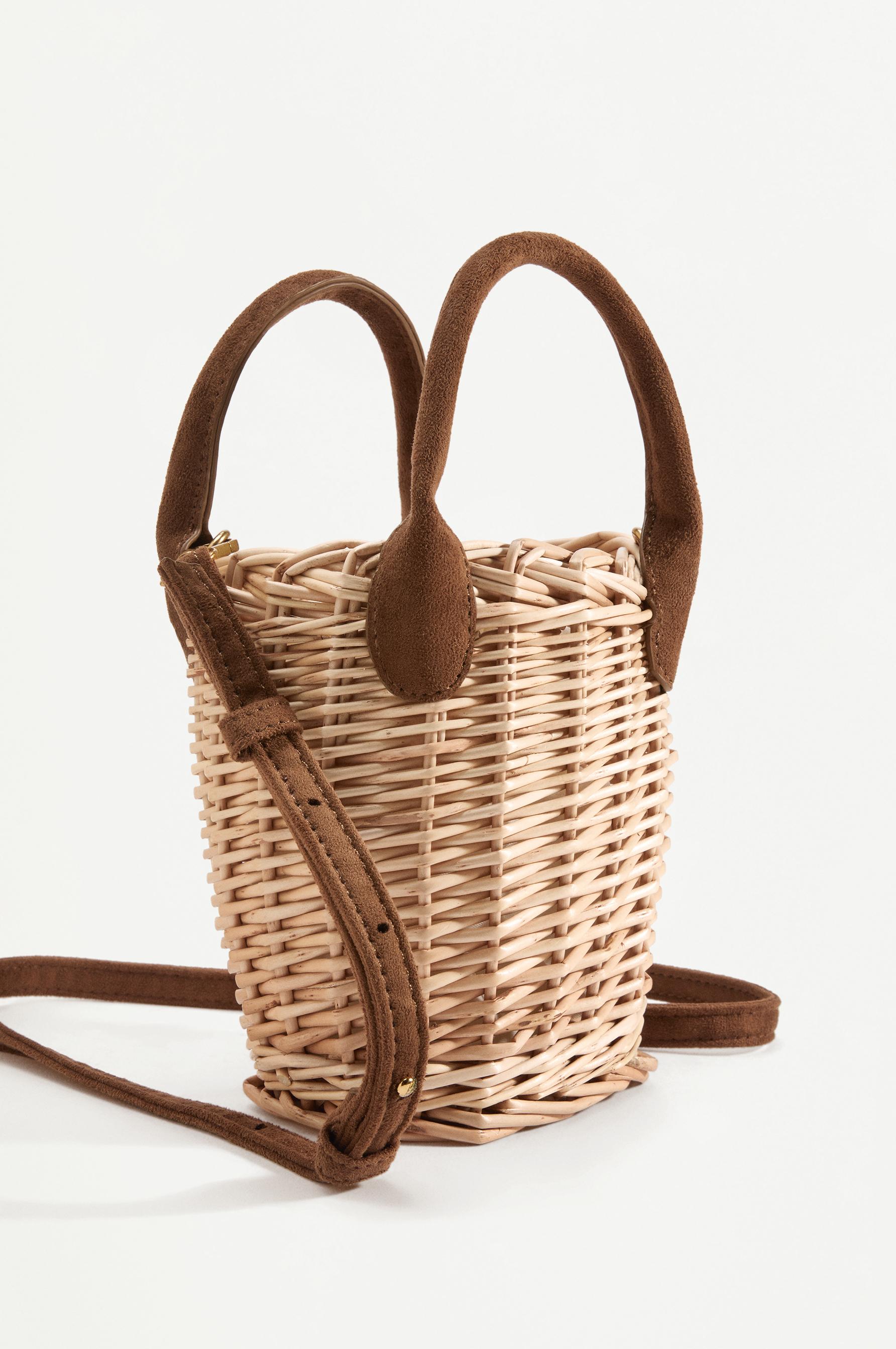 Mini basket bag — BEIGE