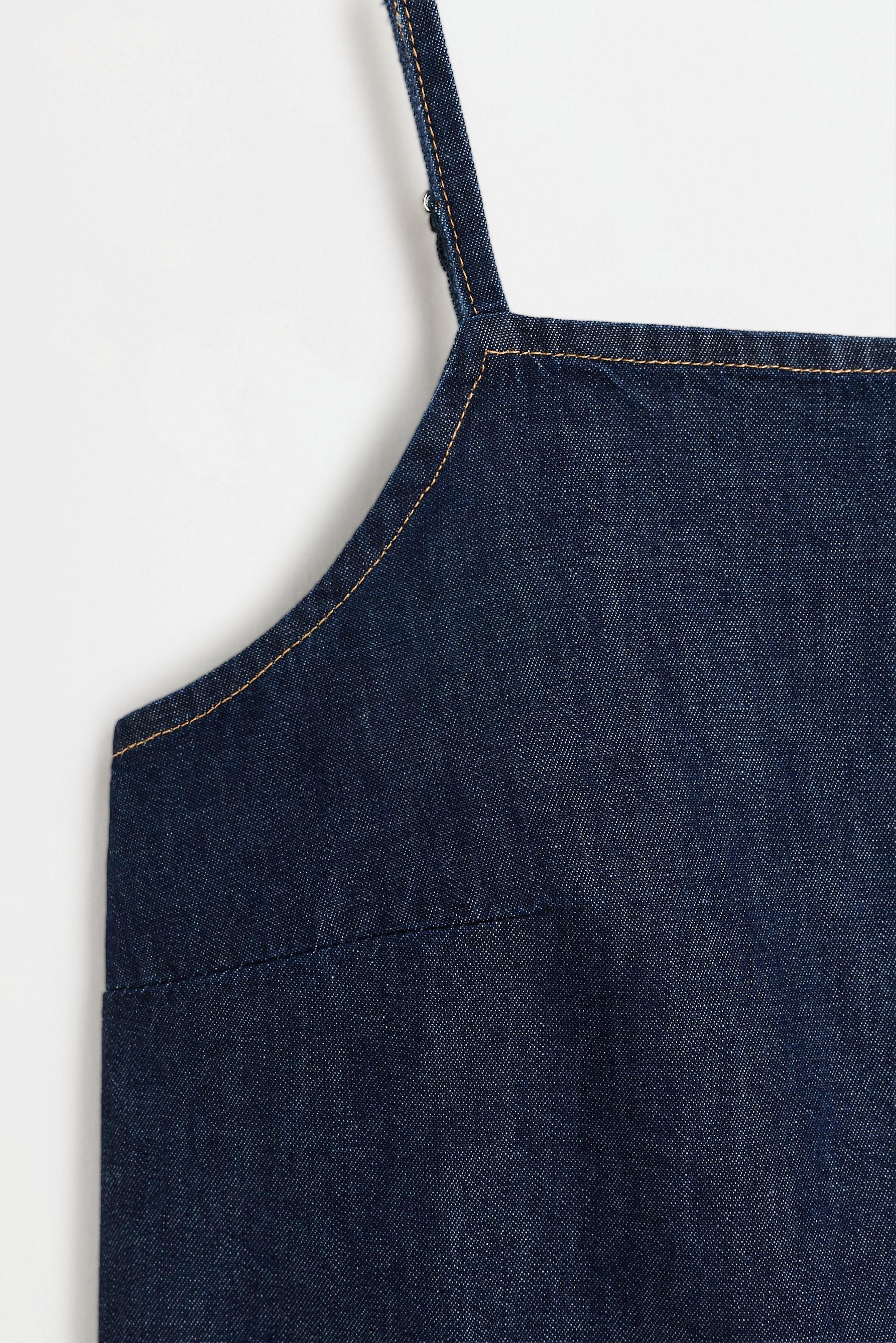 Denim strappy top — NAVY