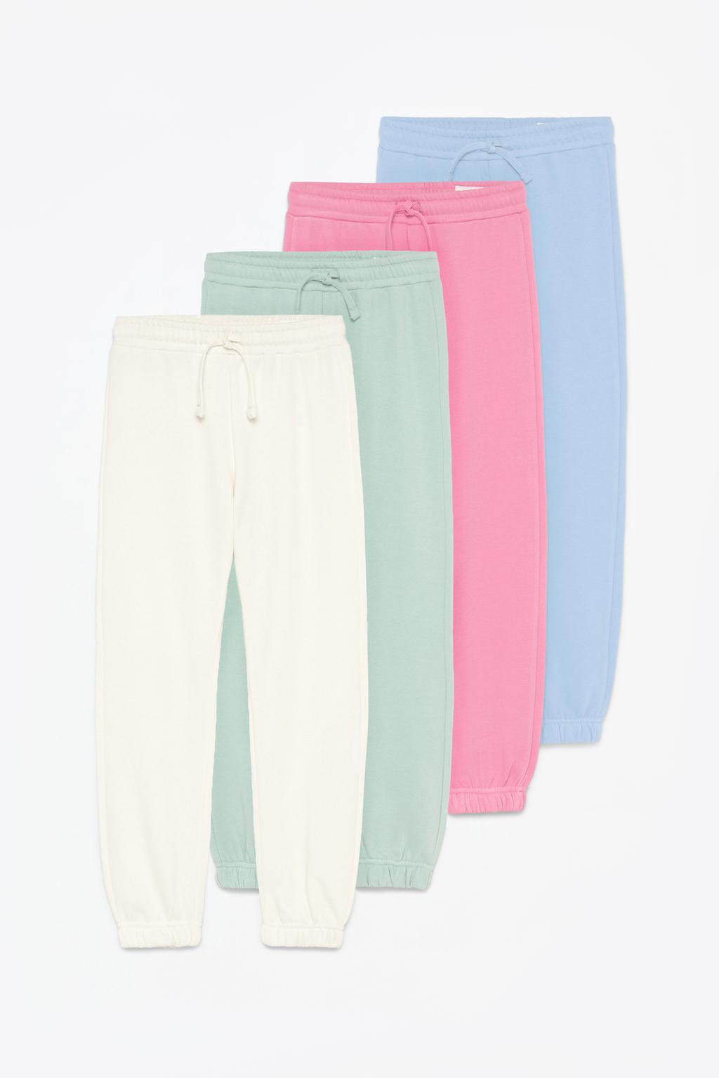 Pack of 4 basic plush trousers