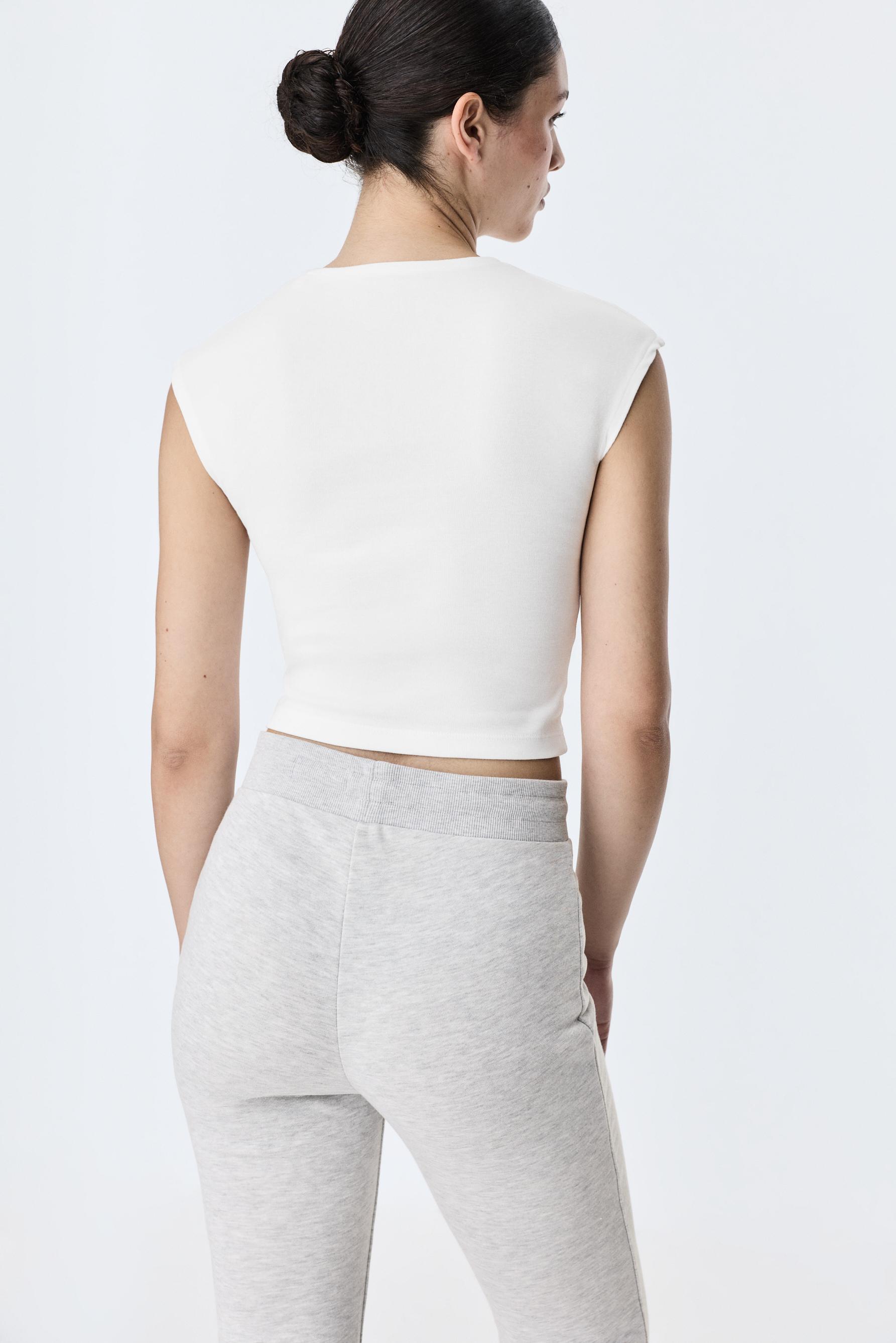 Cropped T-shirt — WHITE