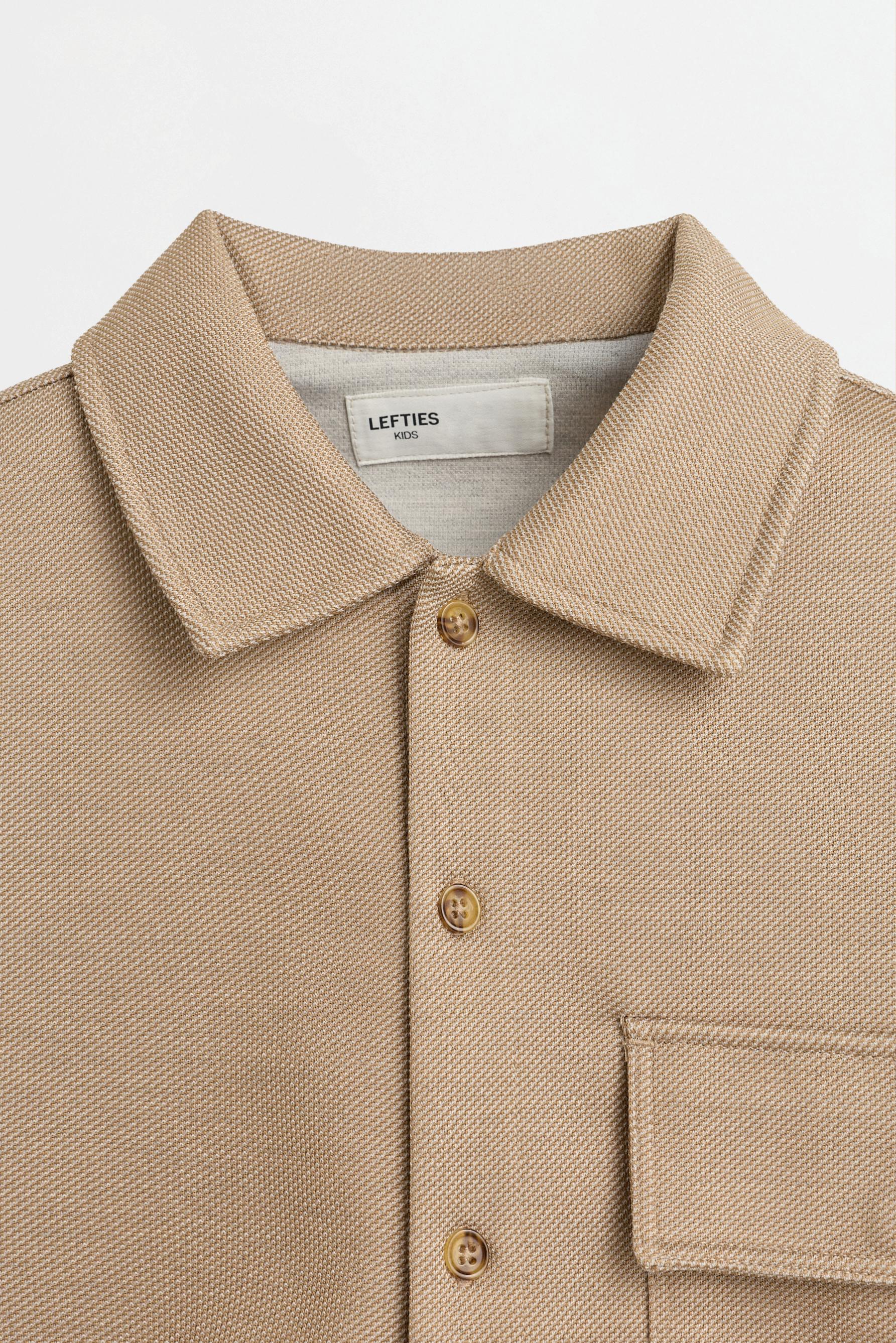 Micro piqué shirt — SAND