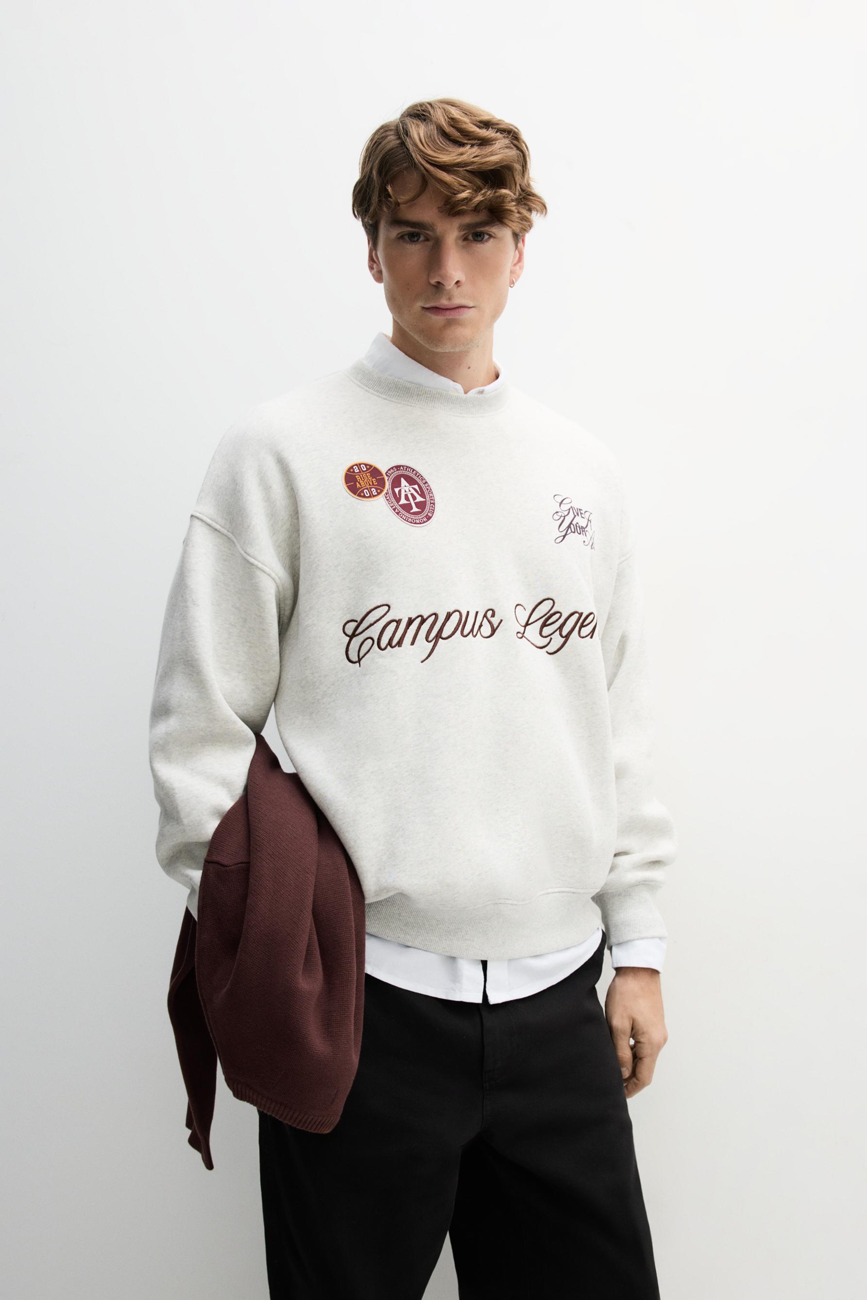 Sudadera bordado y parches