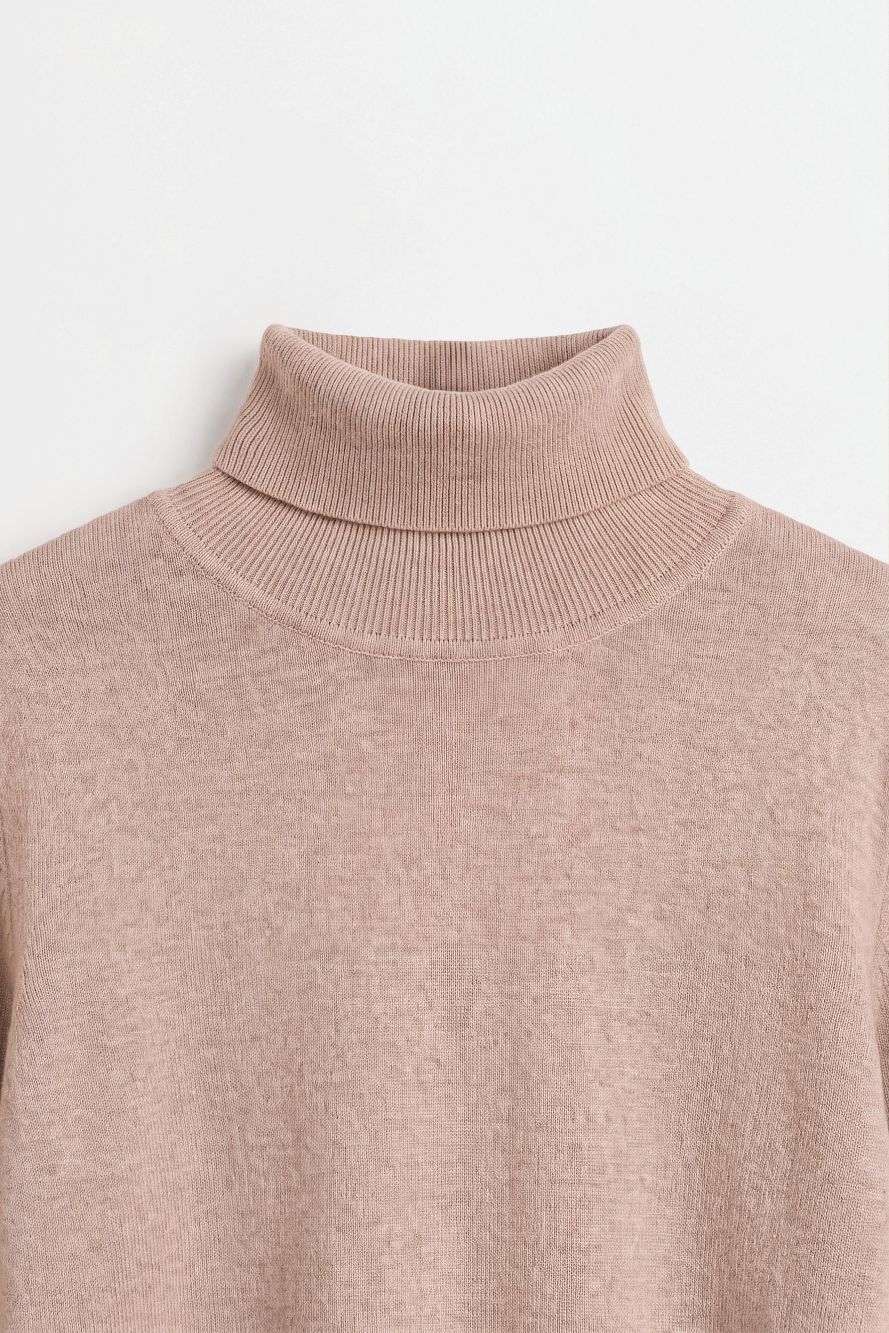 Turtleneck sweater — BEIGE MARL