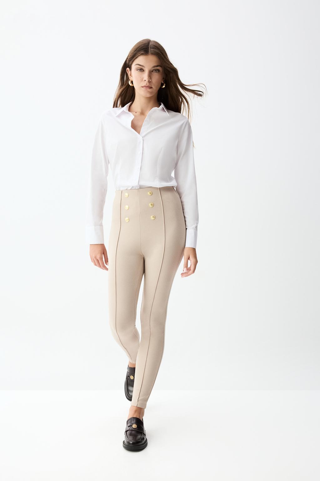 Legging botones metálicos
