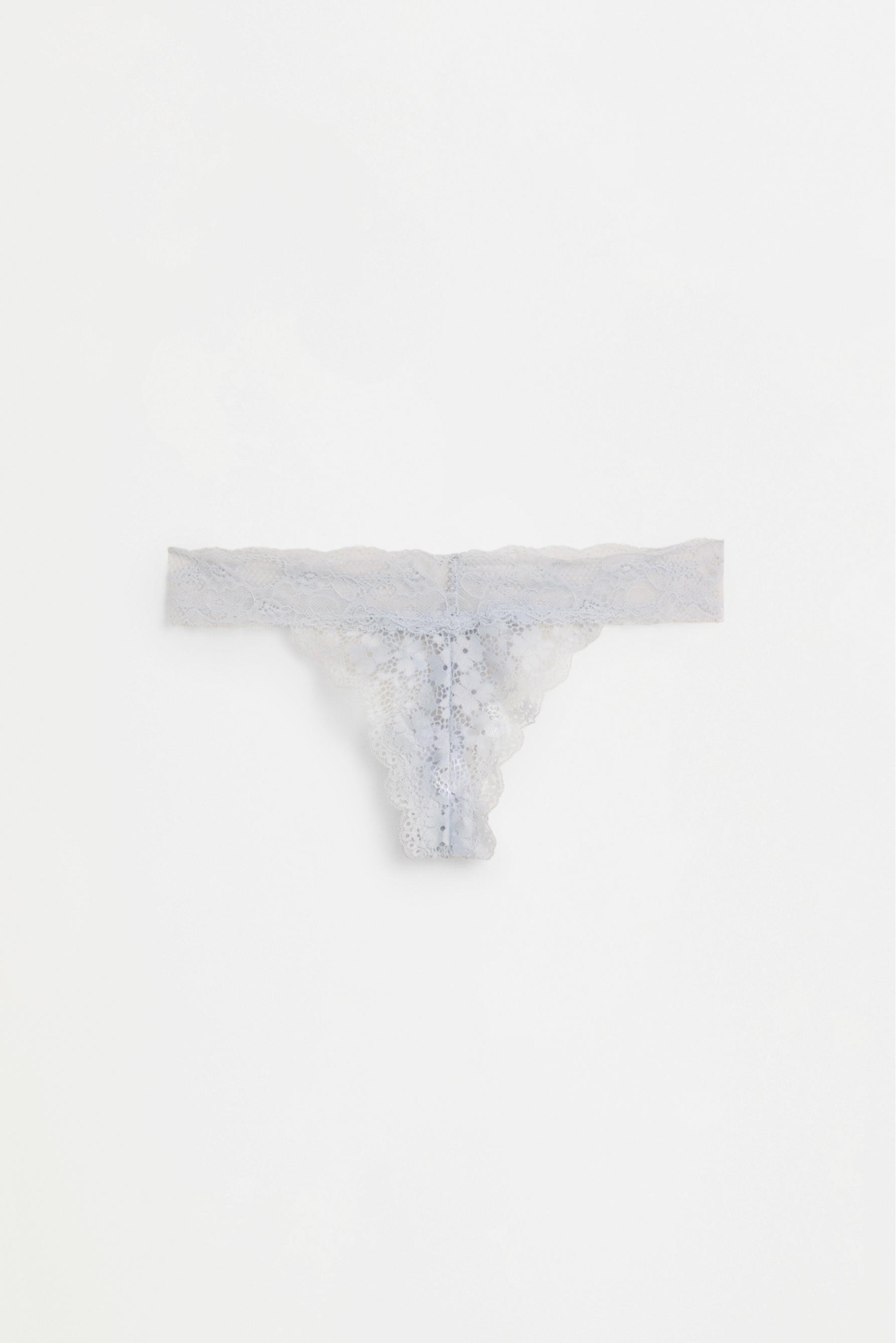 Lace thong — SKY BLUE