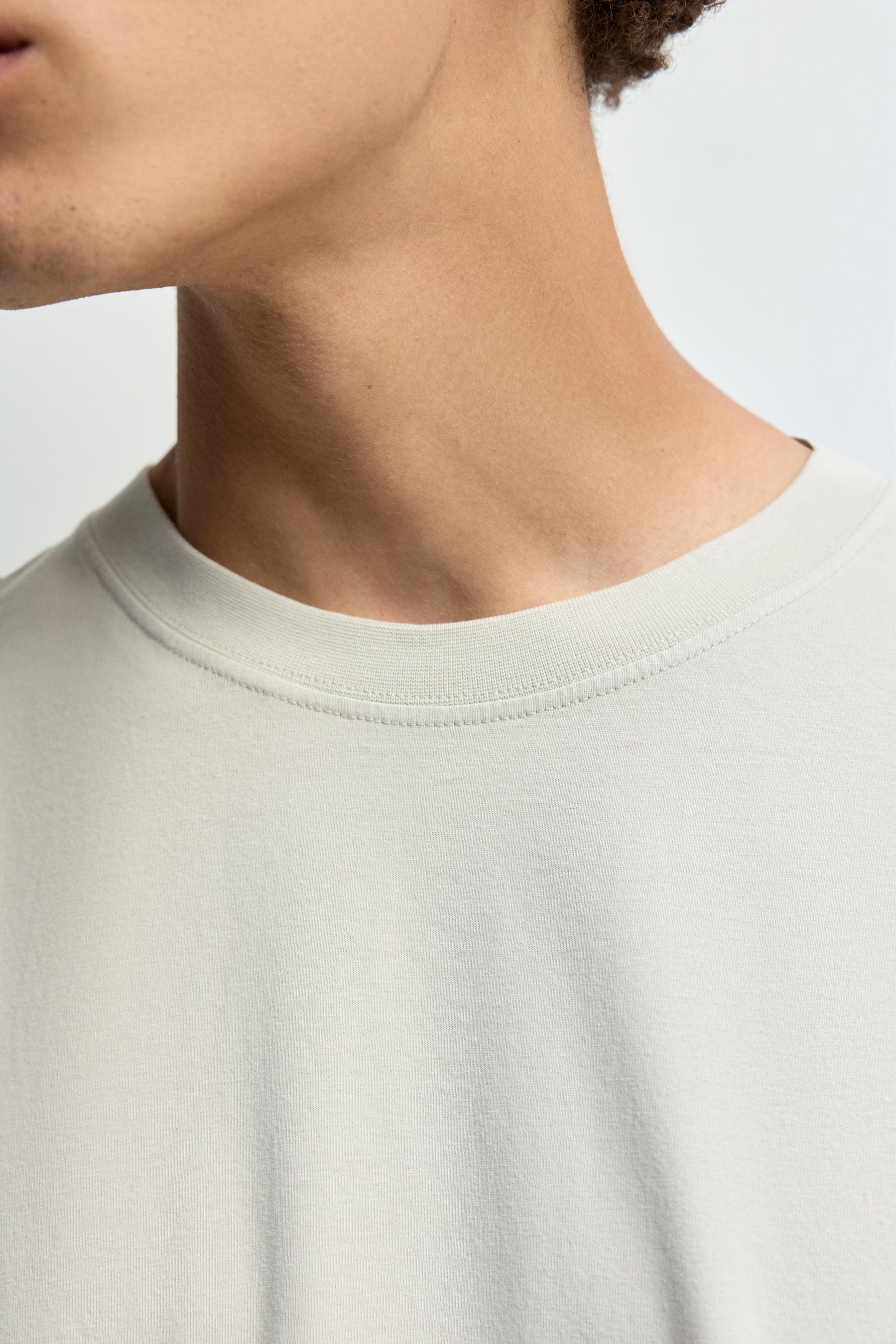 Faded-effect T-shirt — STEEL