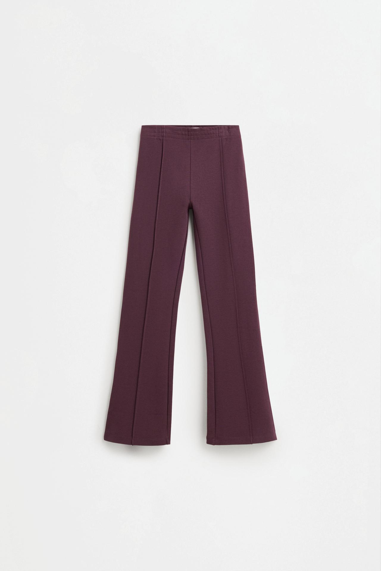 Interlock sweatshirt and flared leggings co-ord — PLUM