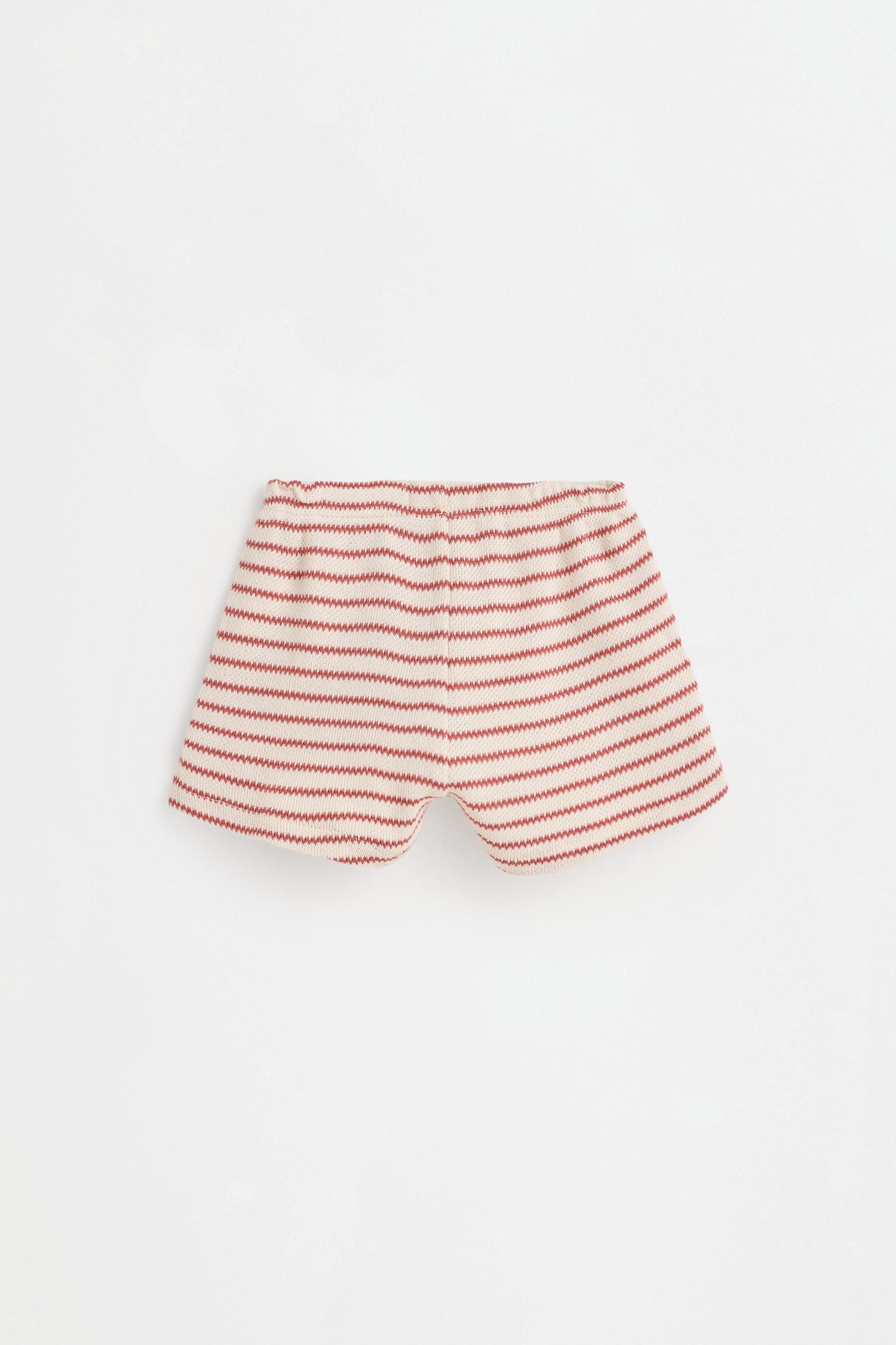 Striped bias cut top and shorts set — RUSSET