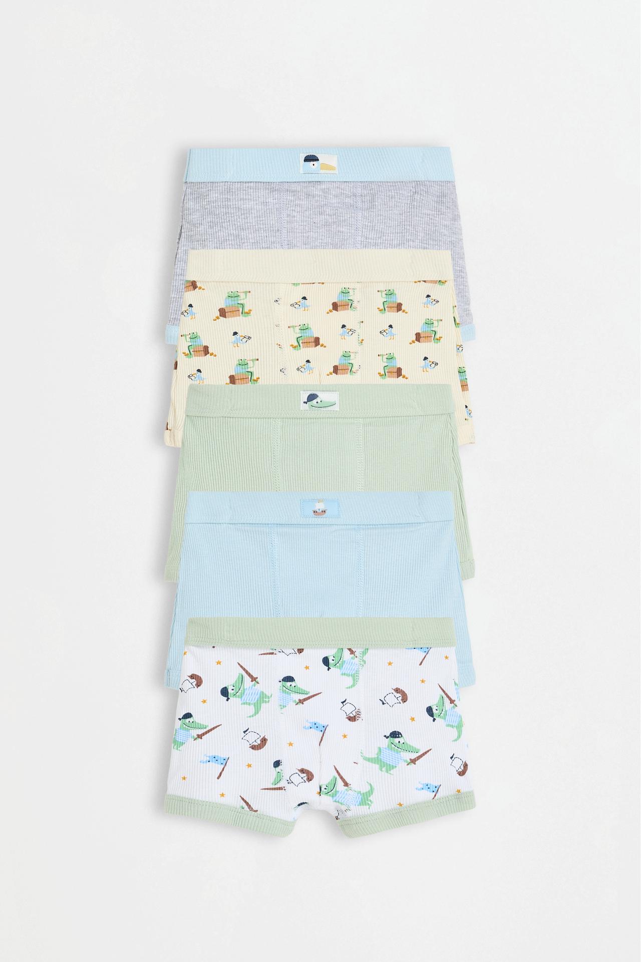 Pirate boxer briefs (5-pack) — PALE GREEN