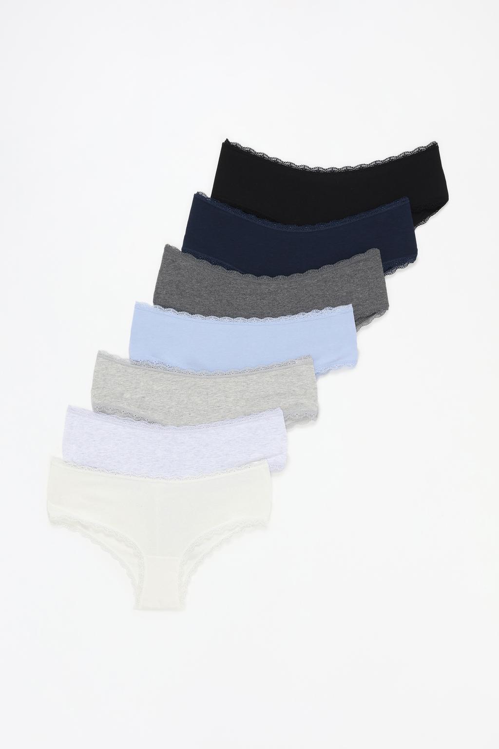 7-pack of hipster briefs with lace detail