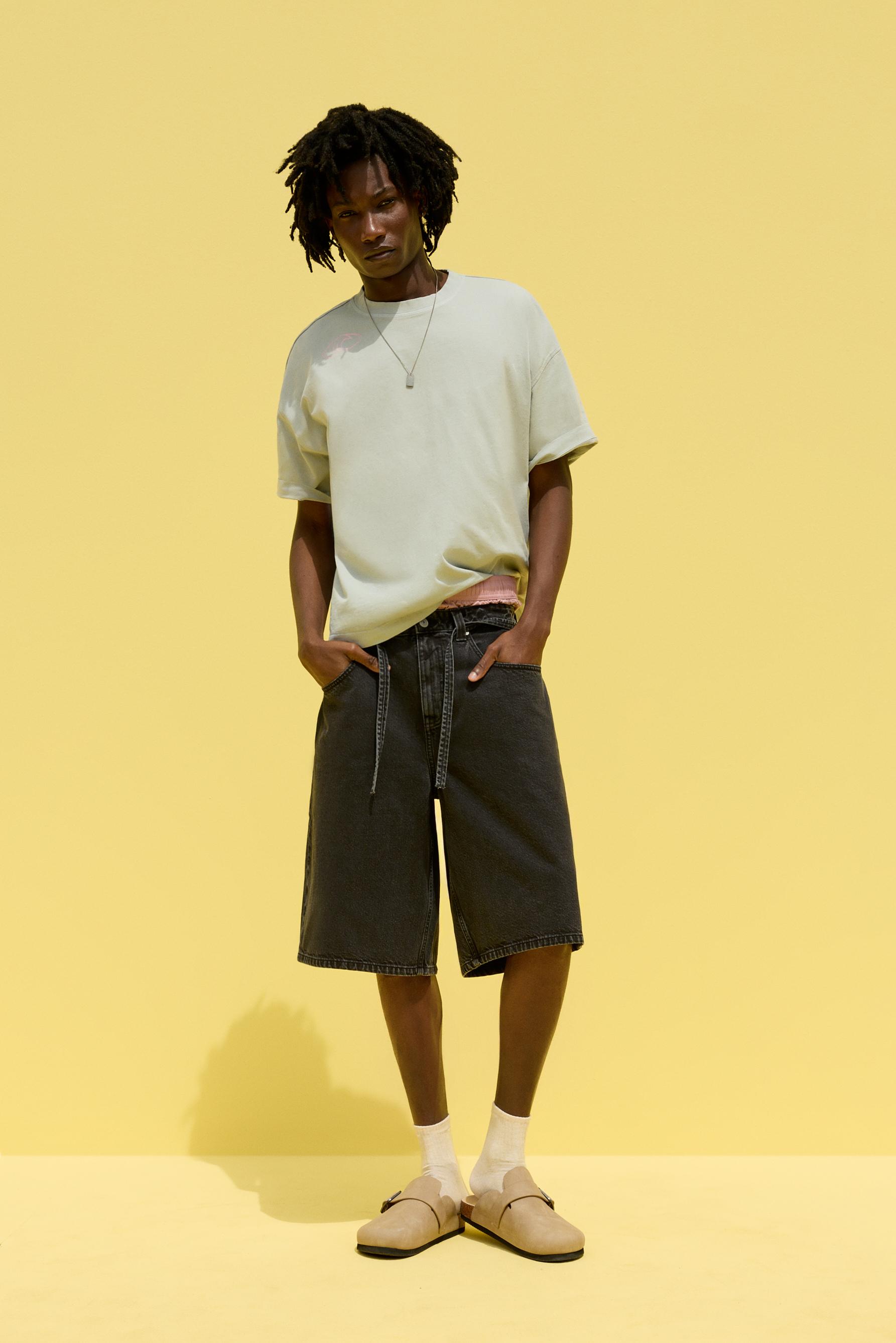 Faded effect printed T-shirt — LEAD