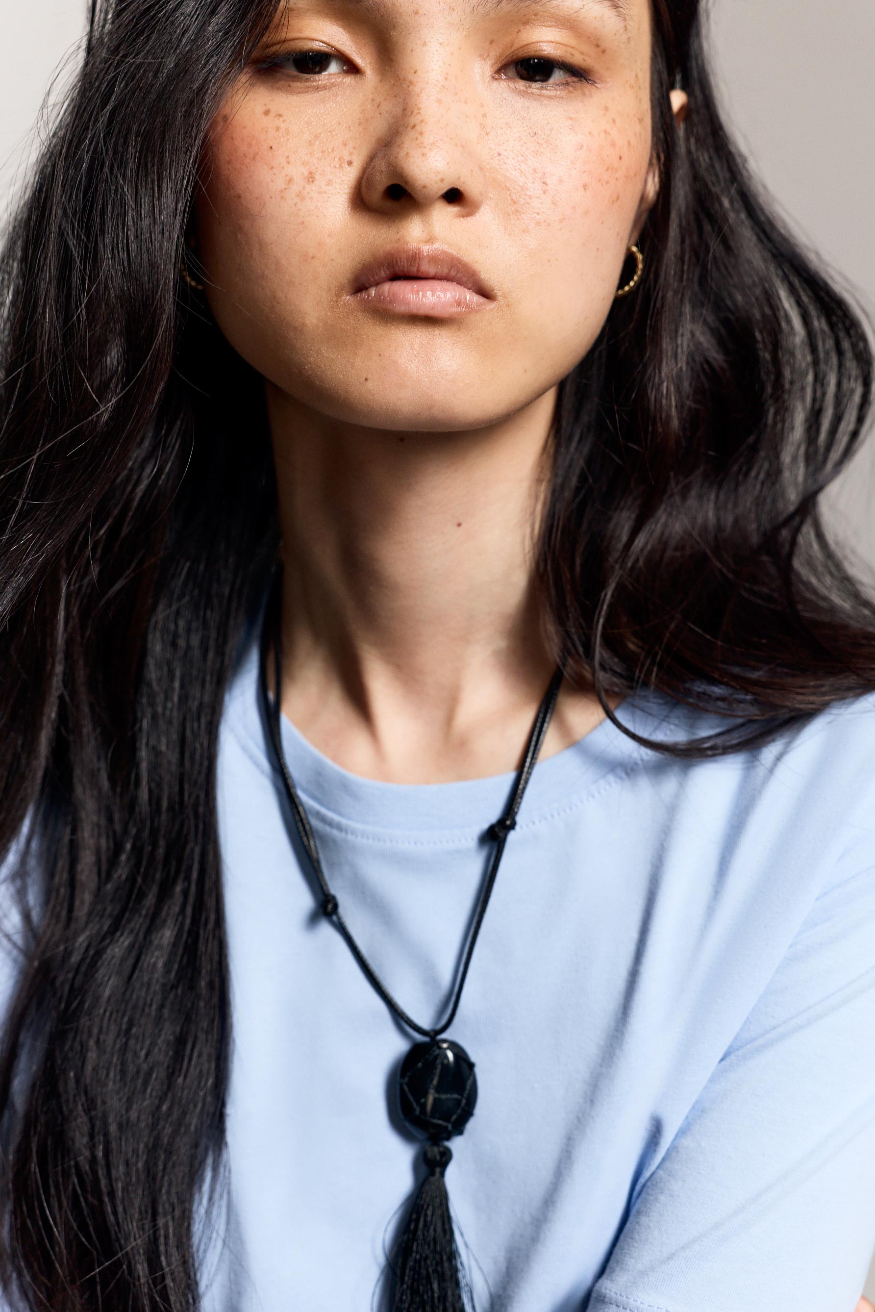 Basic round neck T-shirt — SKY BLUE