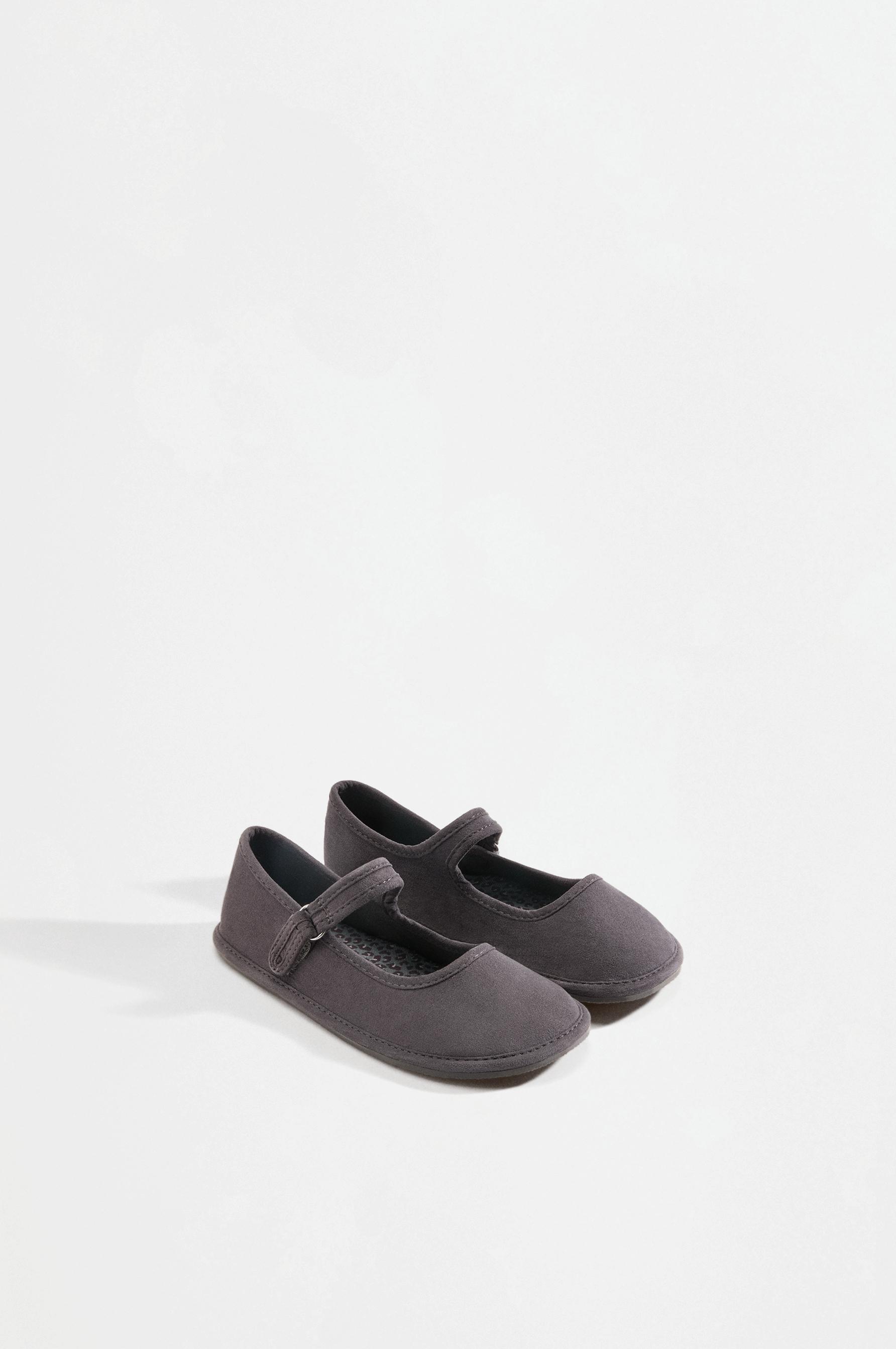 Barefoot Mary Jane ballet flats — GREY