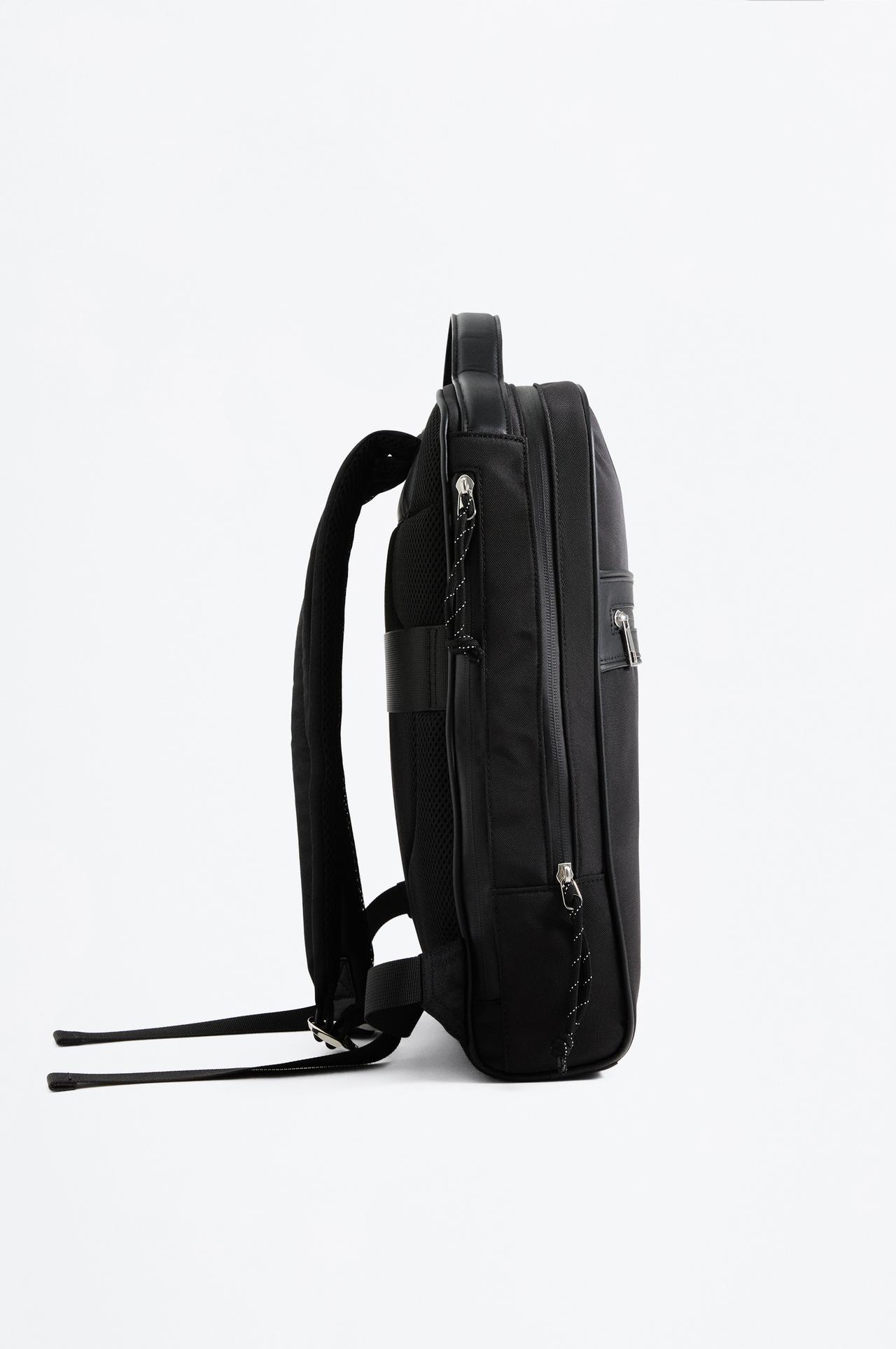 Nylon backpack — BLACK
