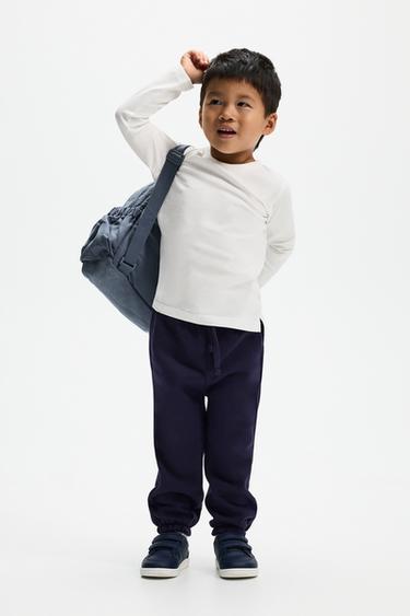 4-pack of plain plush joggers — NAVY 3