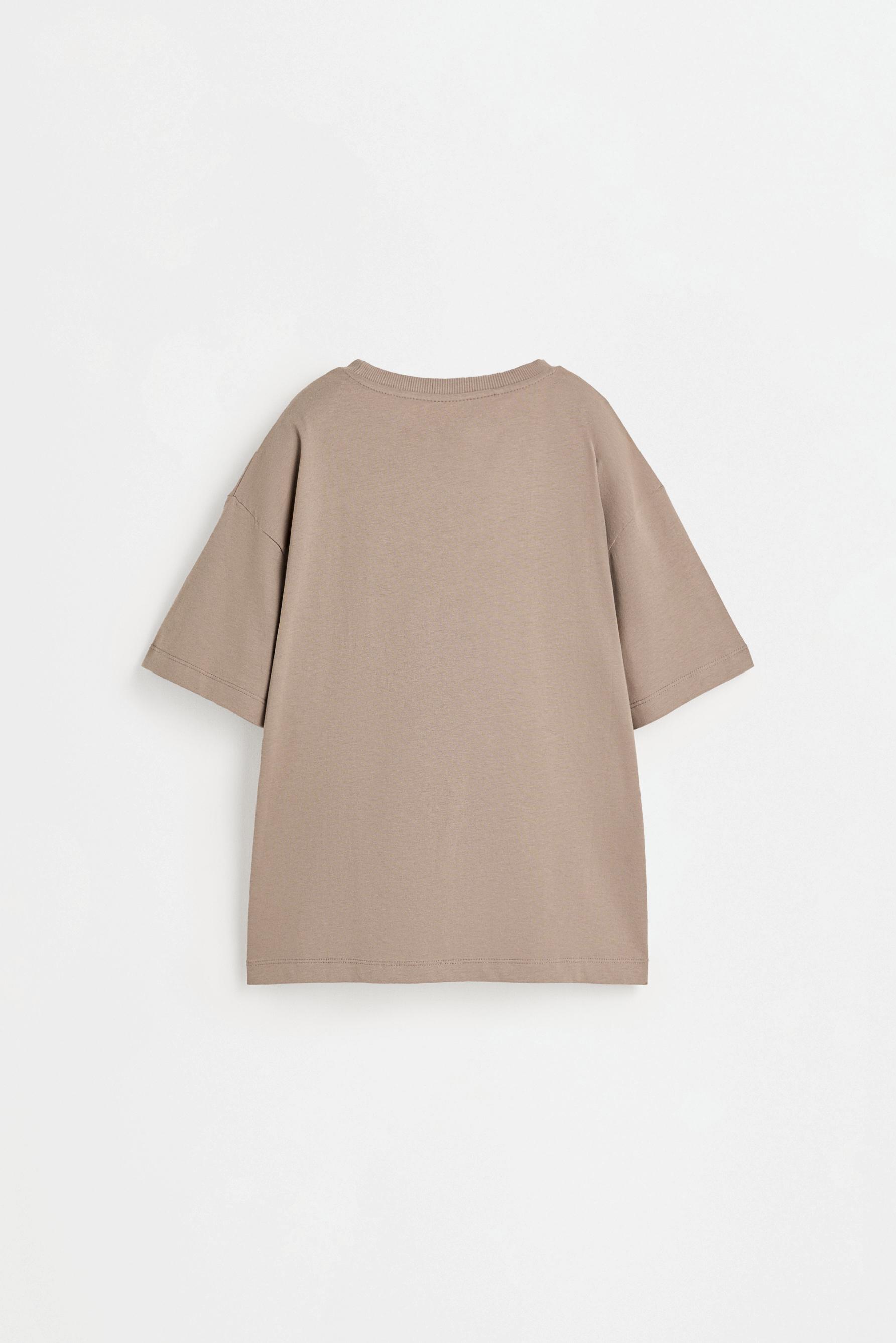 Raised print T-shirt — MINK