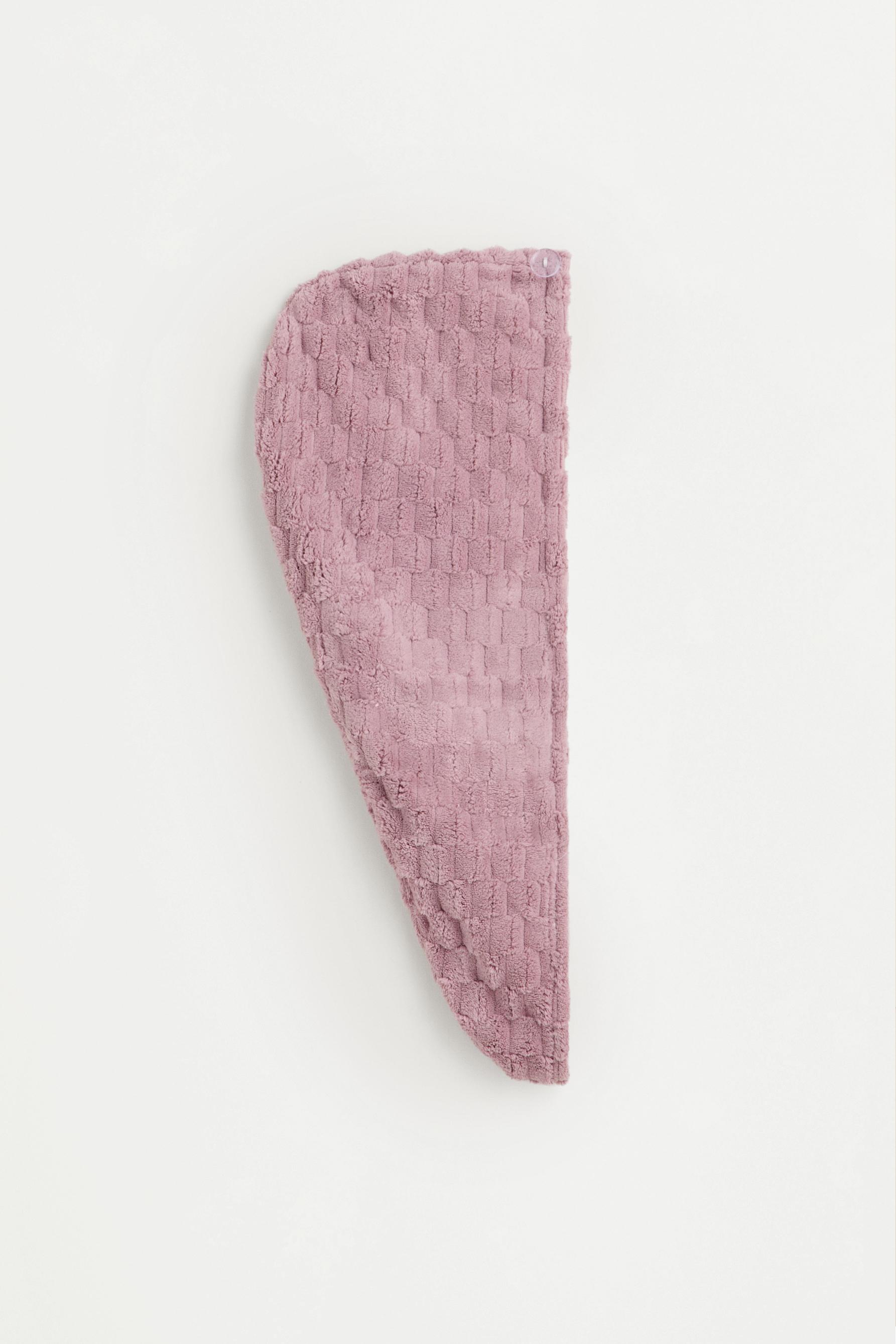 Hair towel turban — CHALK PINK