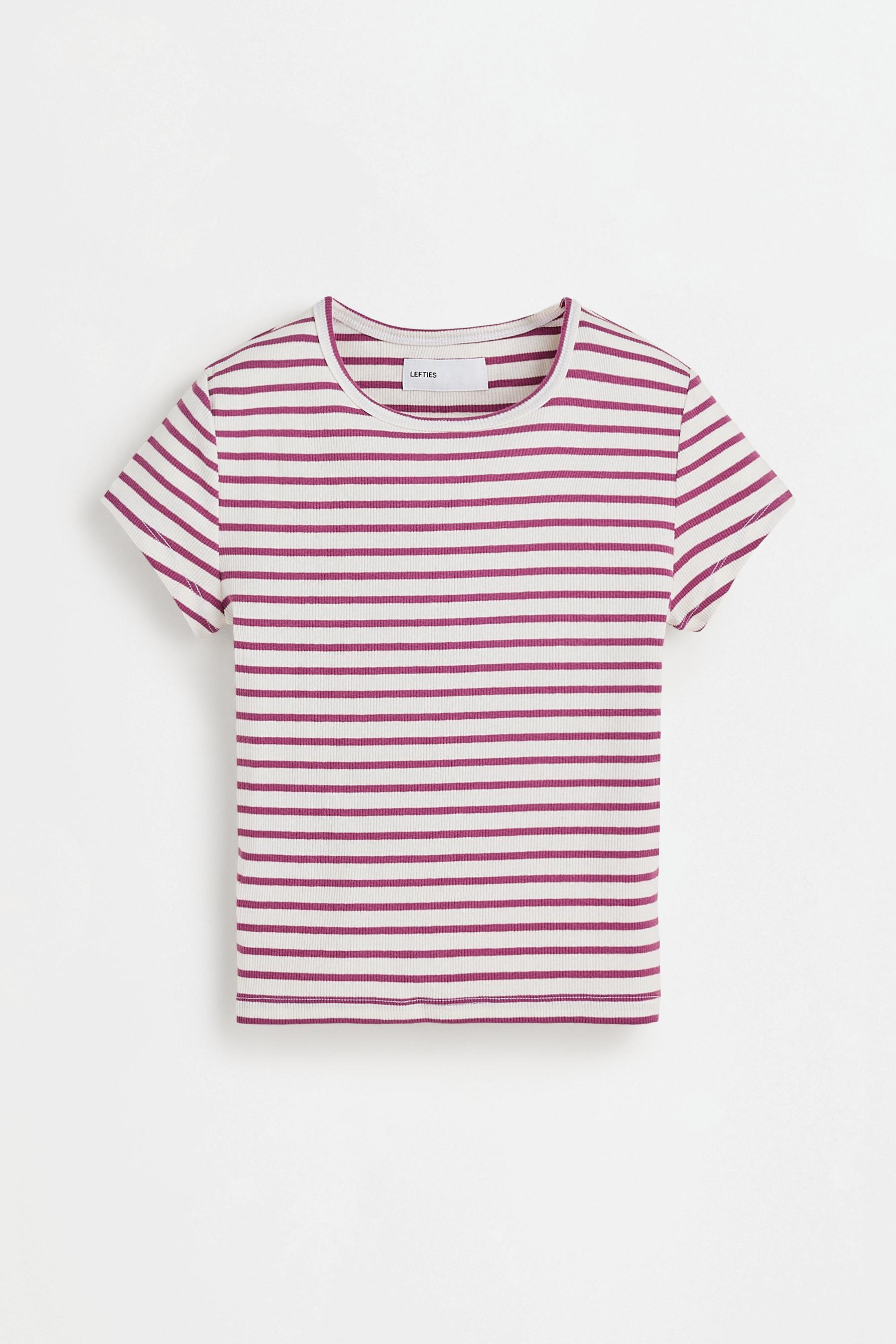 Short sleeve T-shirt — ECRU/MAROON