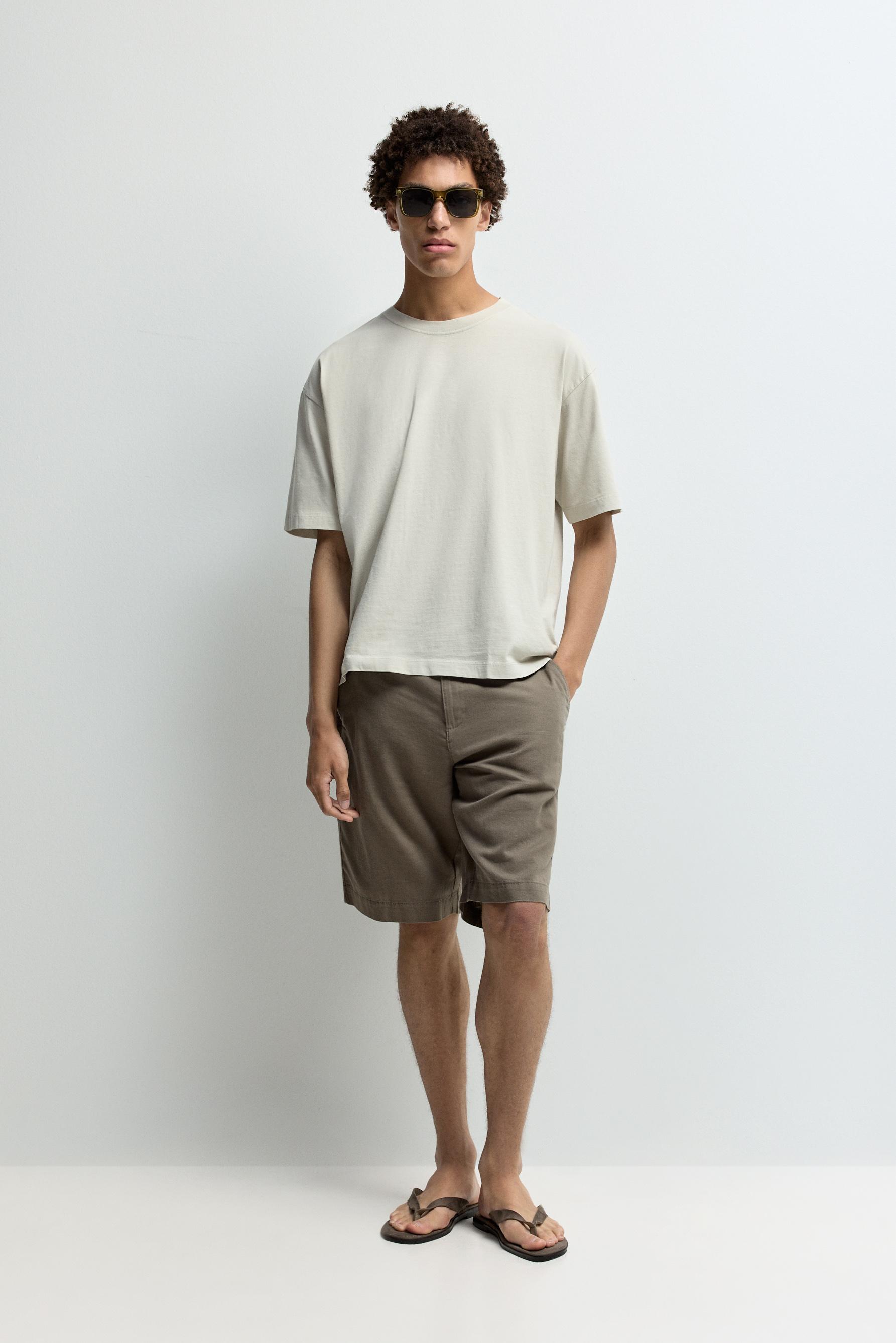 Faded-effect T-shirt — STEEL