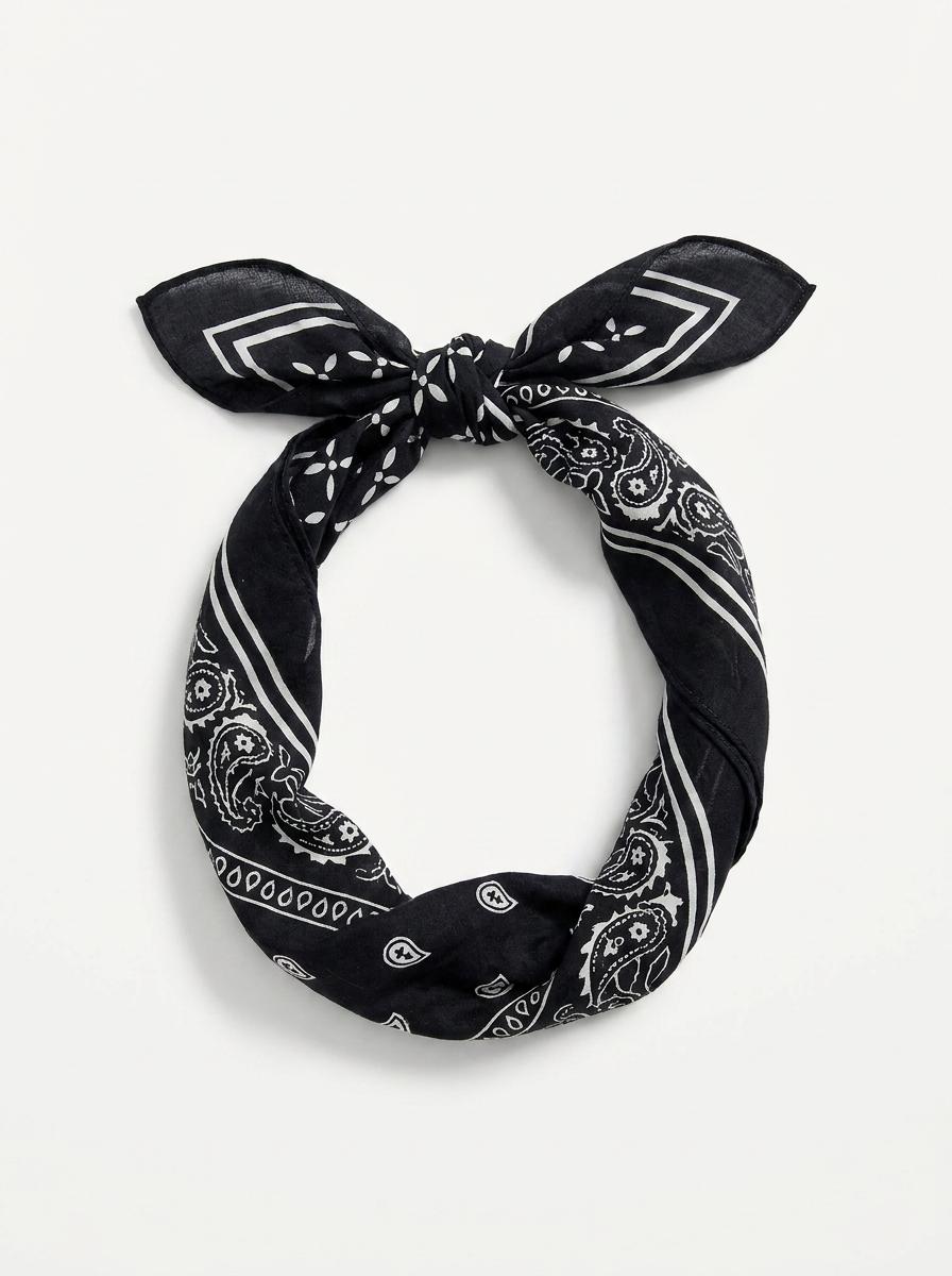 Paisley scarf — BLACK