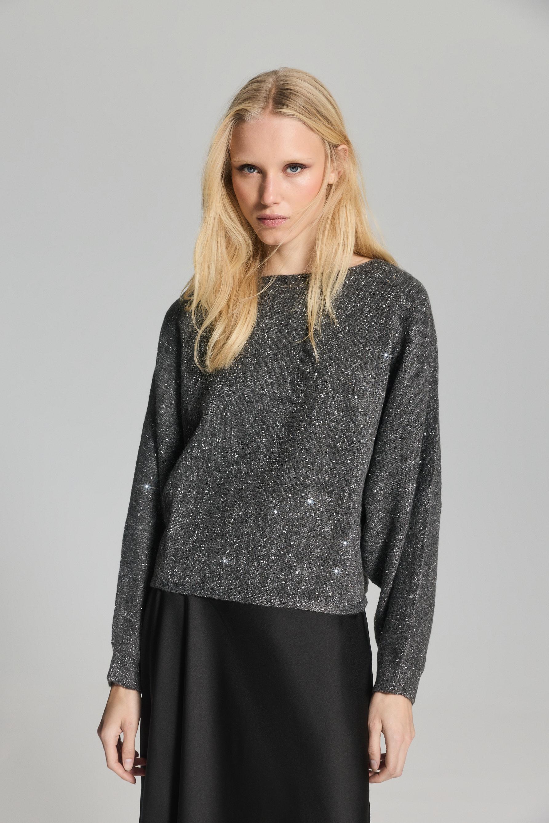 Jersey manga murciélago lentejuelas