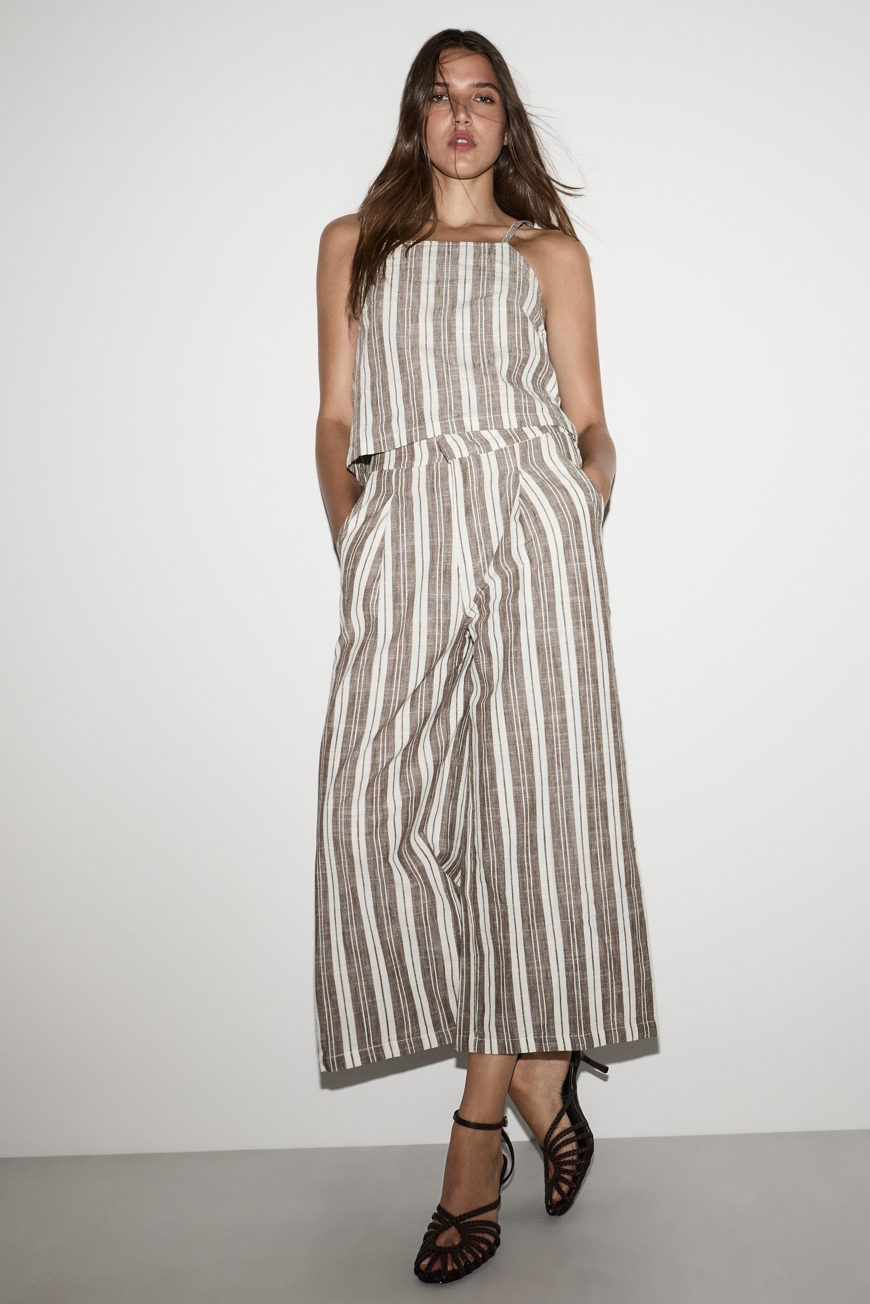 Culotte jeans — STRIPED