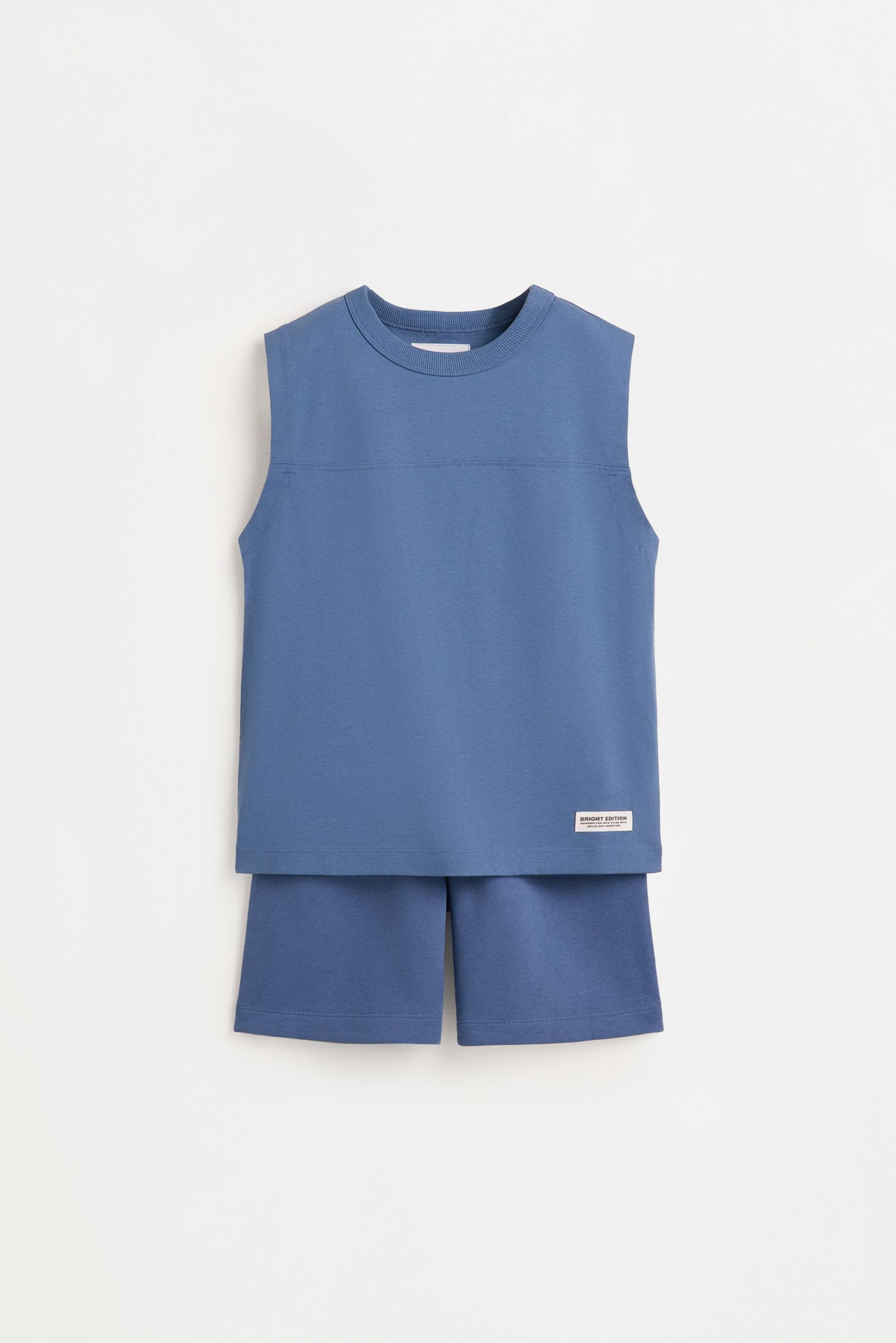 Vest top and Bermuda shorts co-ord — BLUE
