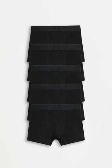 Pack of 5 basic boxer shorts — BLACK 1