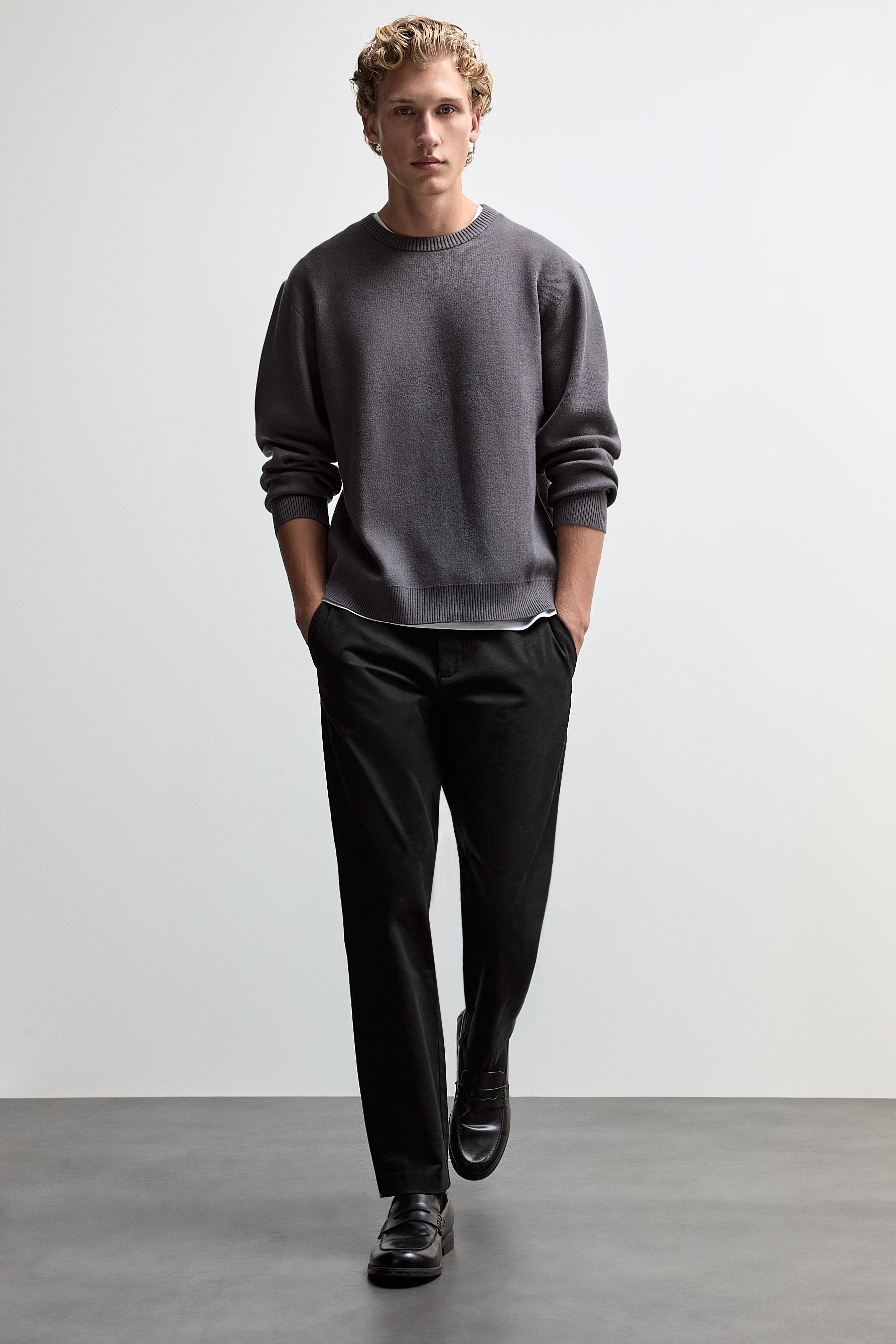 Slim fit chino trousers — BLACK