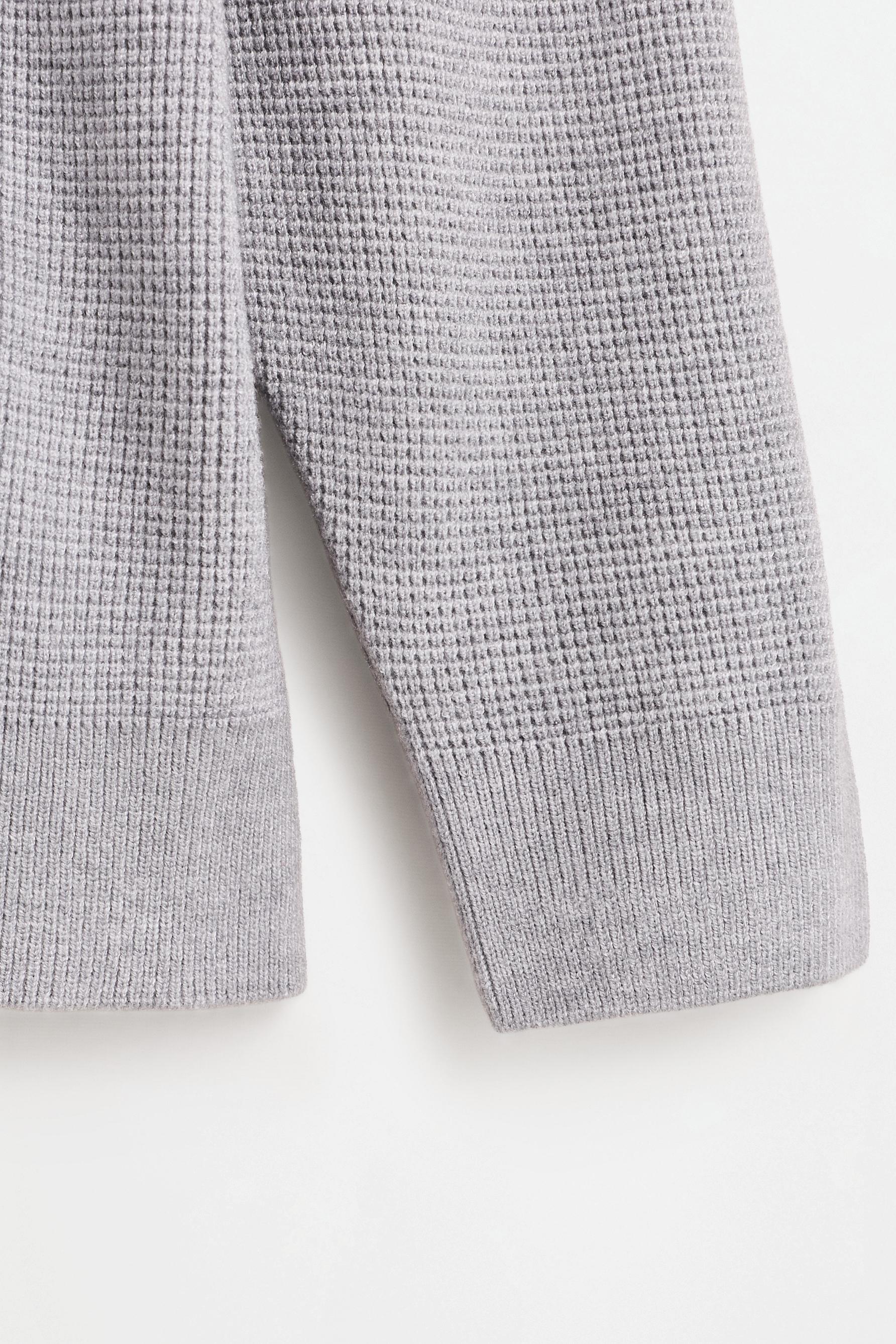 Waffle-knit sweater — GREY MARL