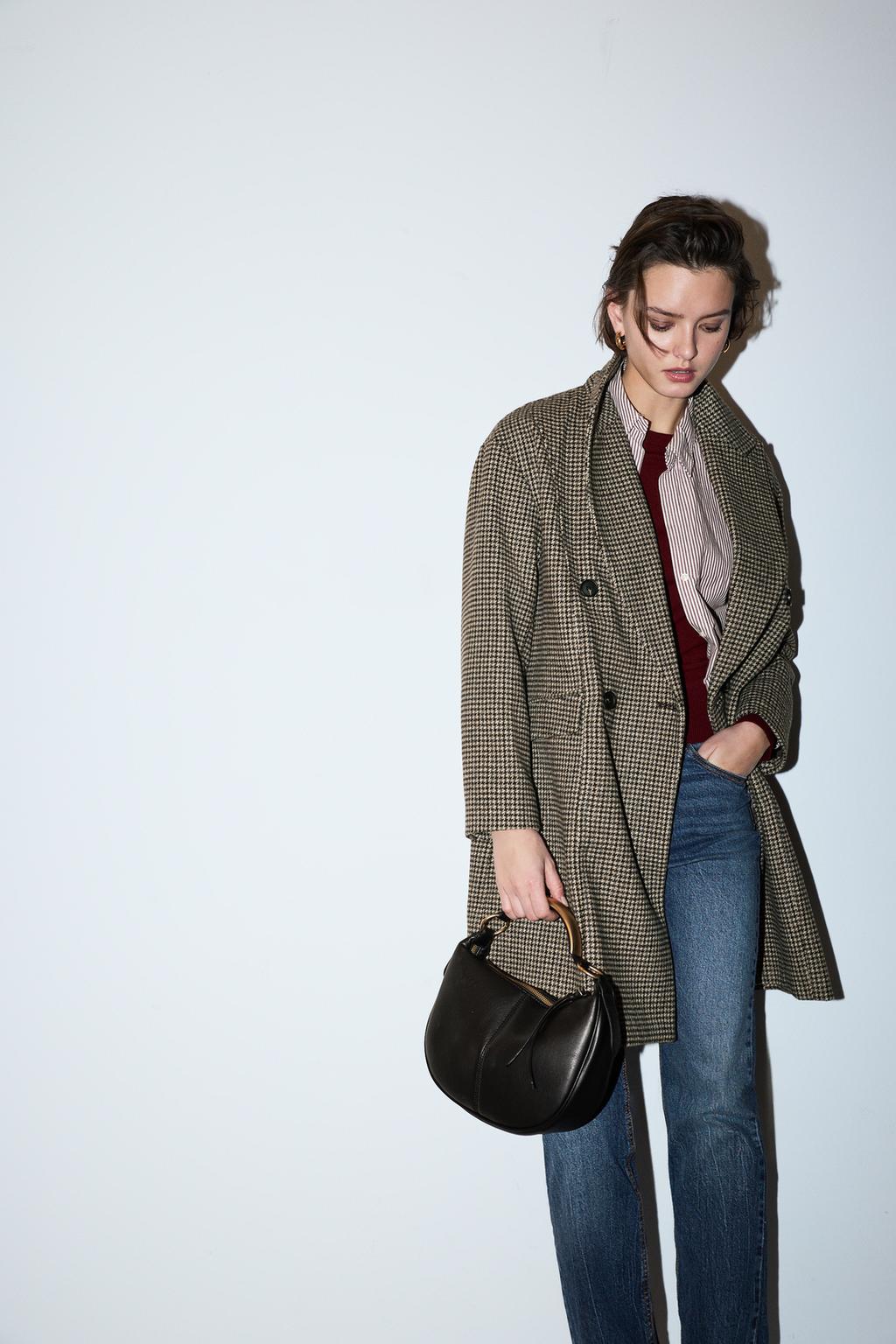 Abrigo paño pata de gallo