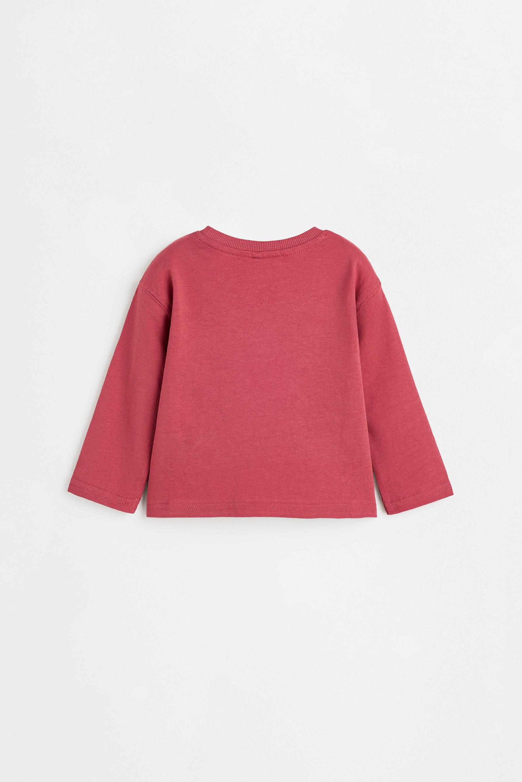 Pack of 4 plain long sleeve T-shirts — DUSTY PINK