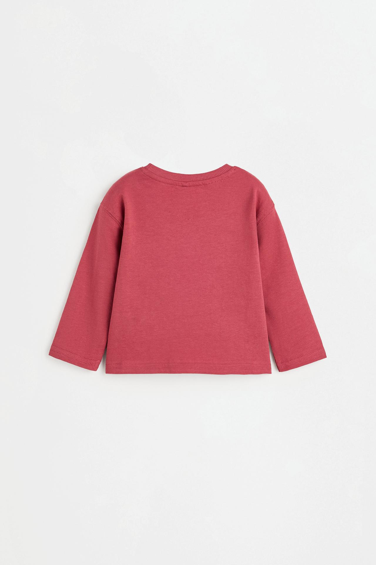 Pack of 4 plain long sleeve T-shirts — DUSTY PINK