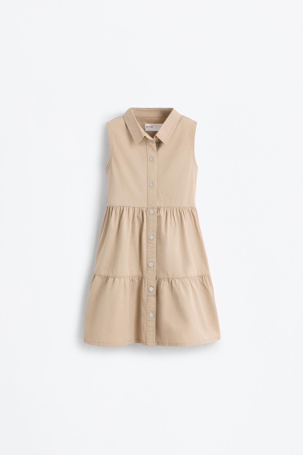 Sleeveless shirt dress