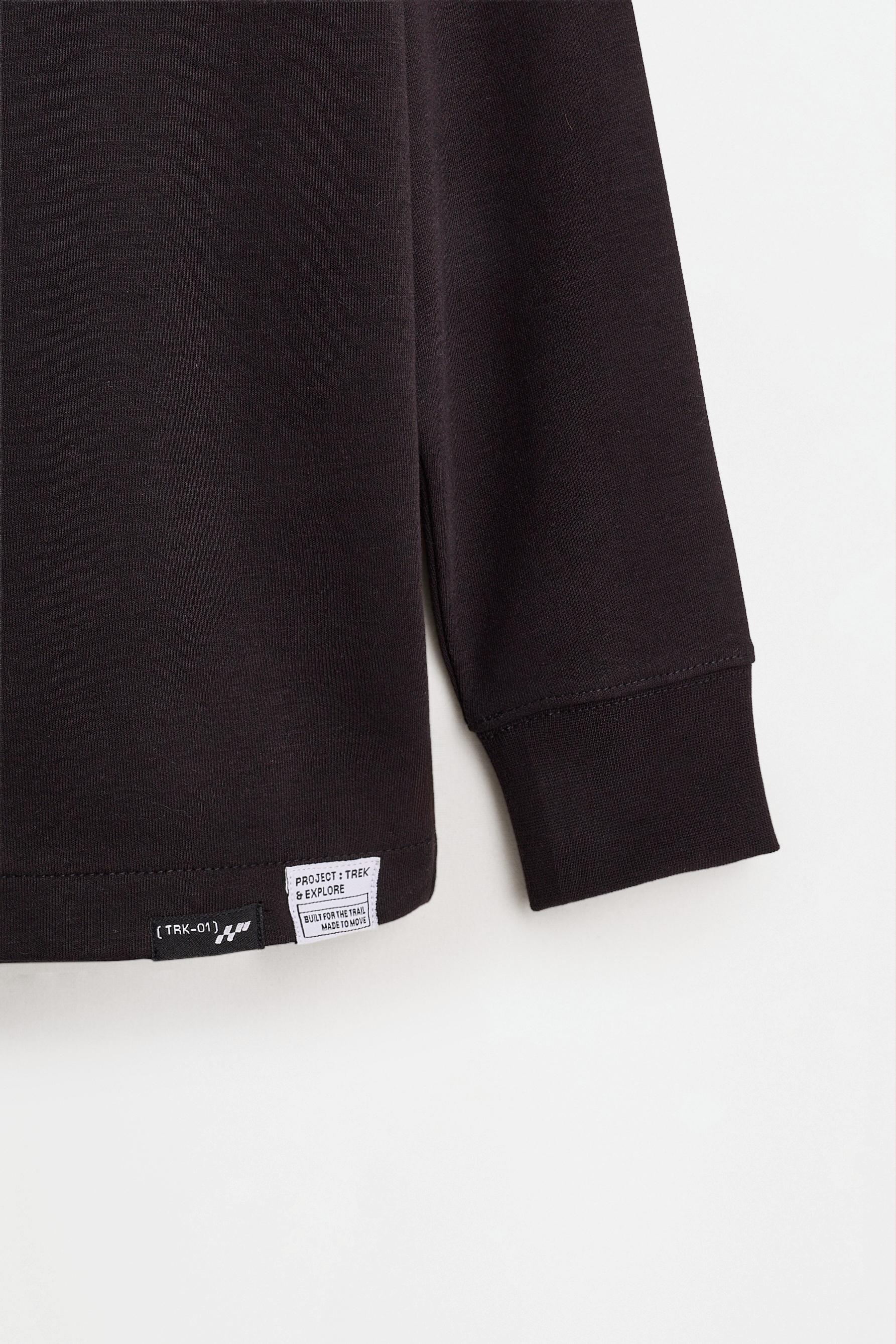 Interlock print sweatshirt — BLACK
