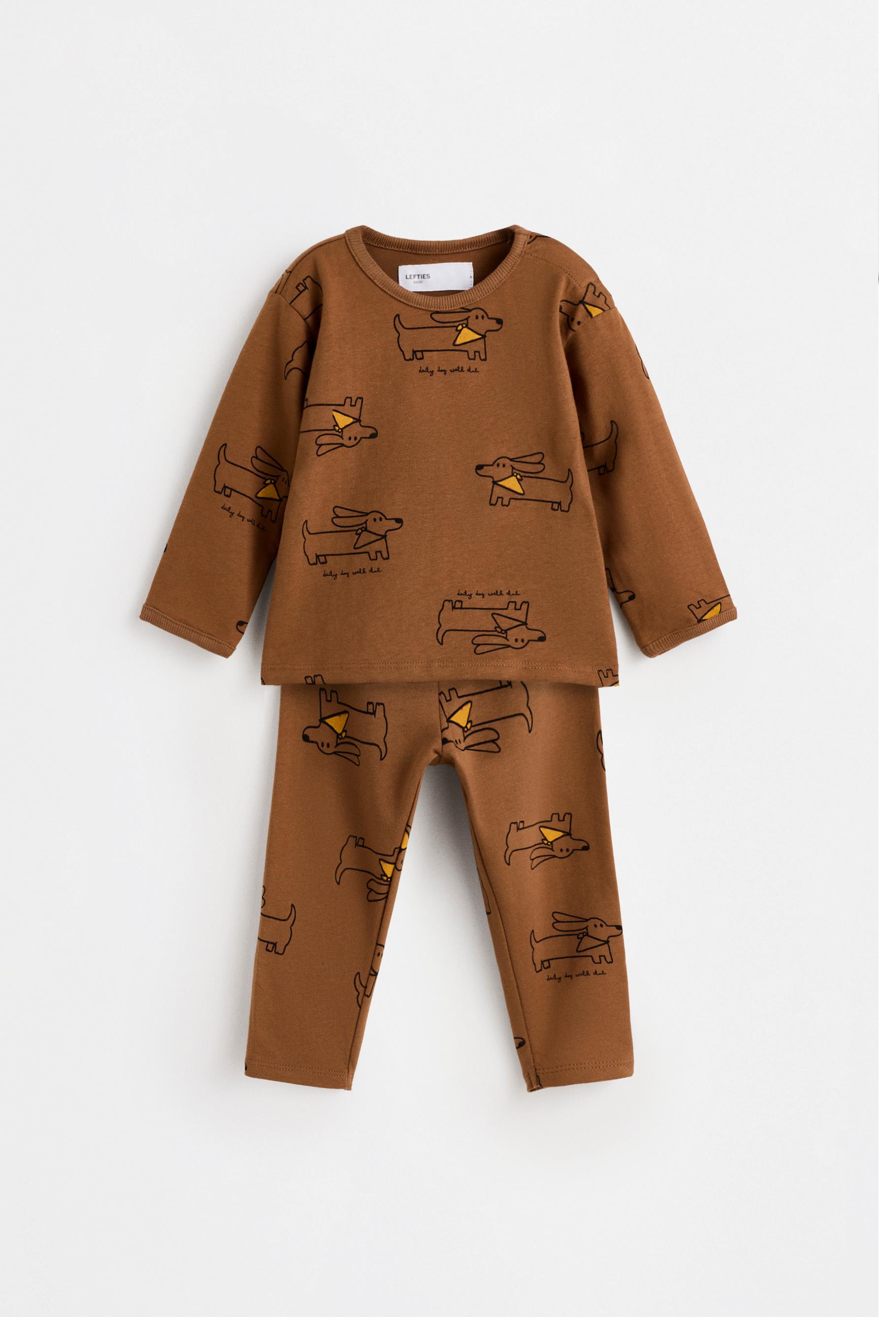 Bear print co-ord — ECRU