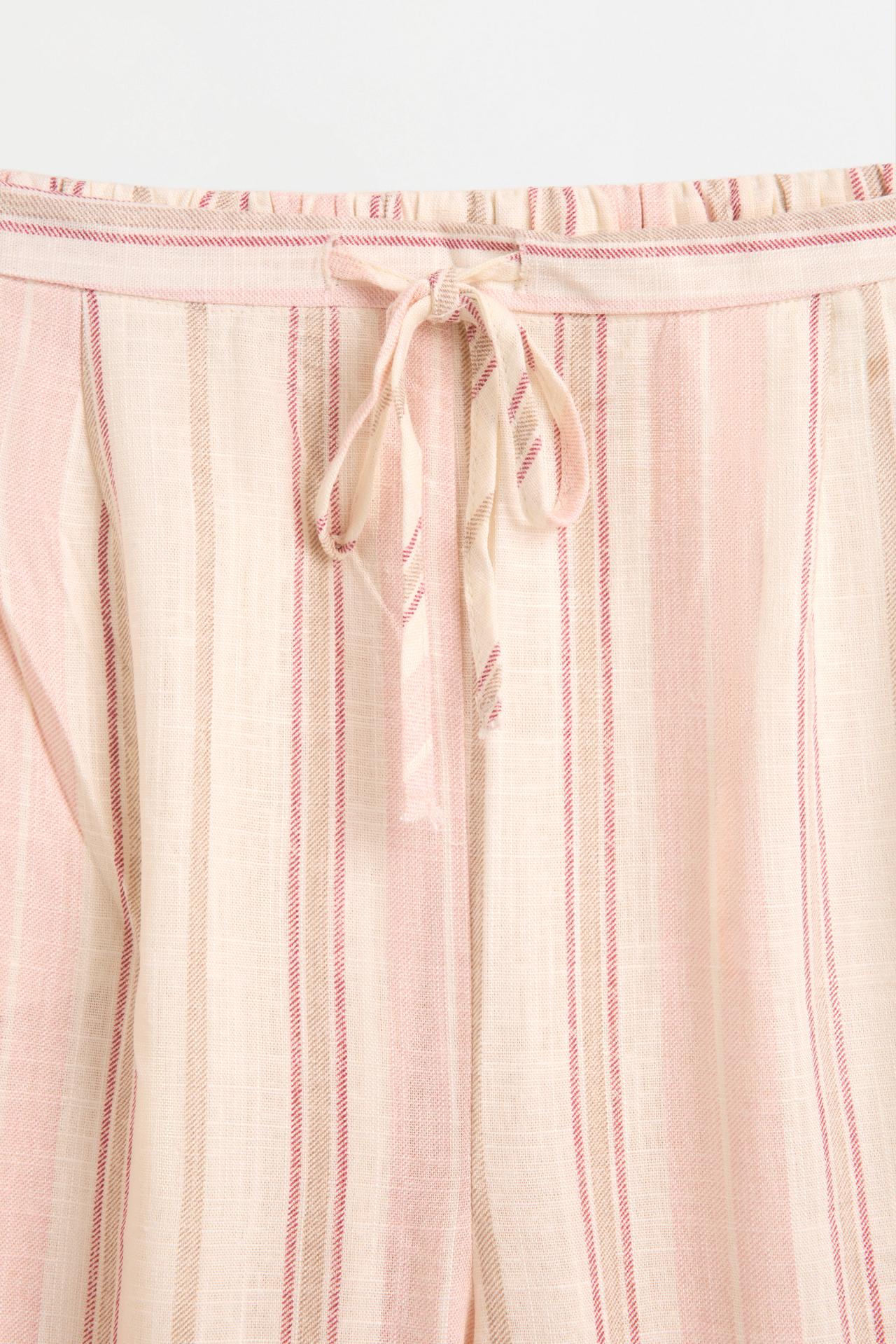 Rustic wide-leg trousers — MEDIUM PINK