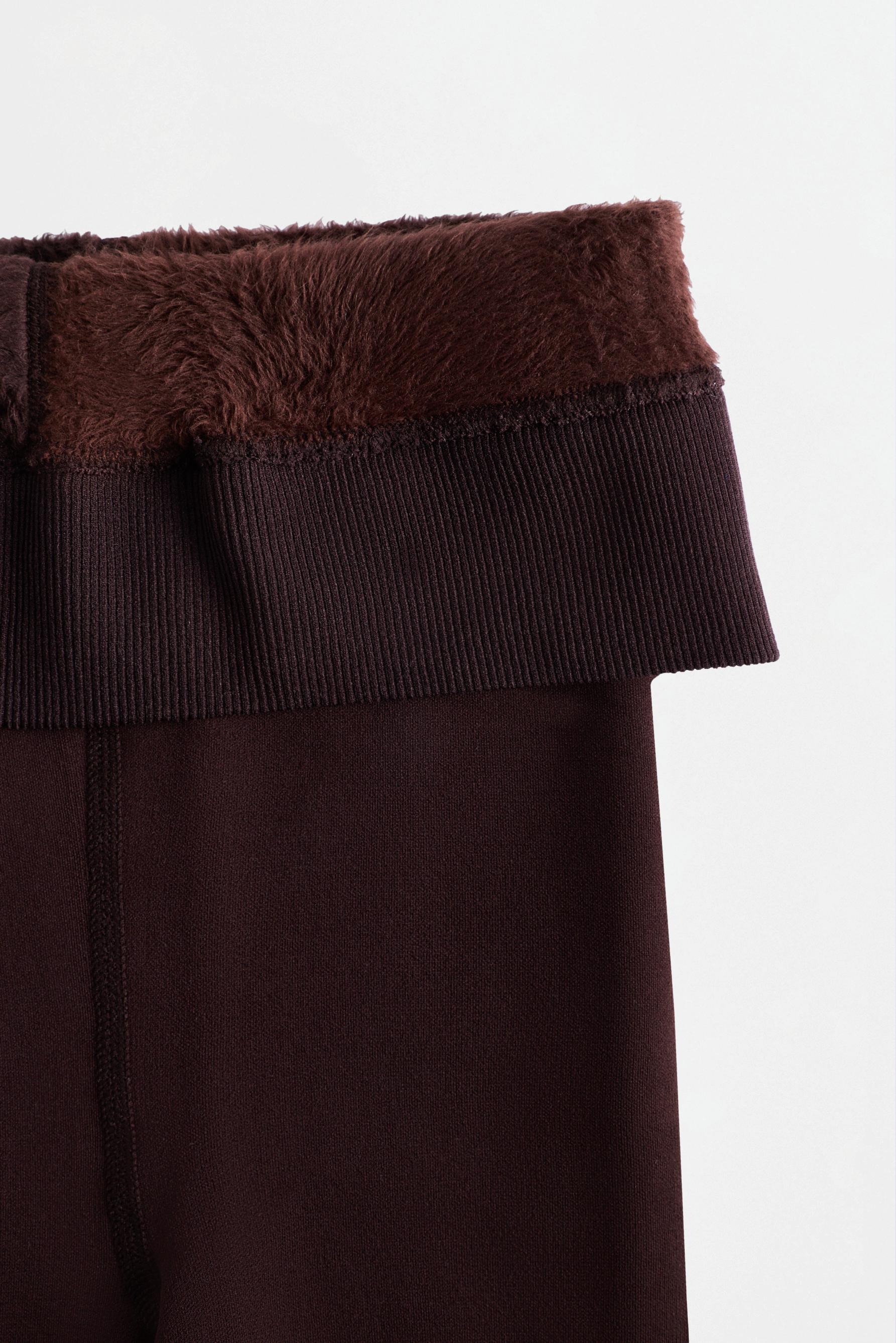 200 denier thermal leggings — CHOCOLATE