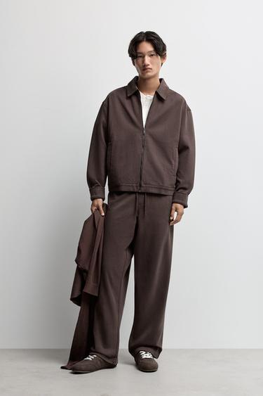 Wide-leg jogger trousers — CHOCOLATE 1