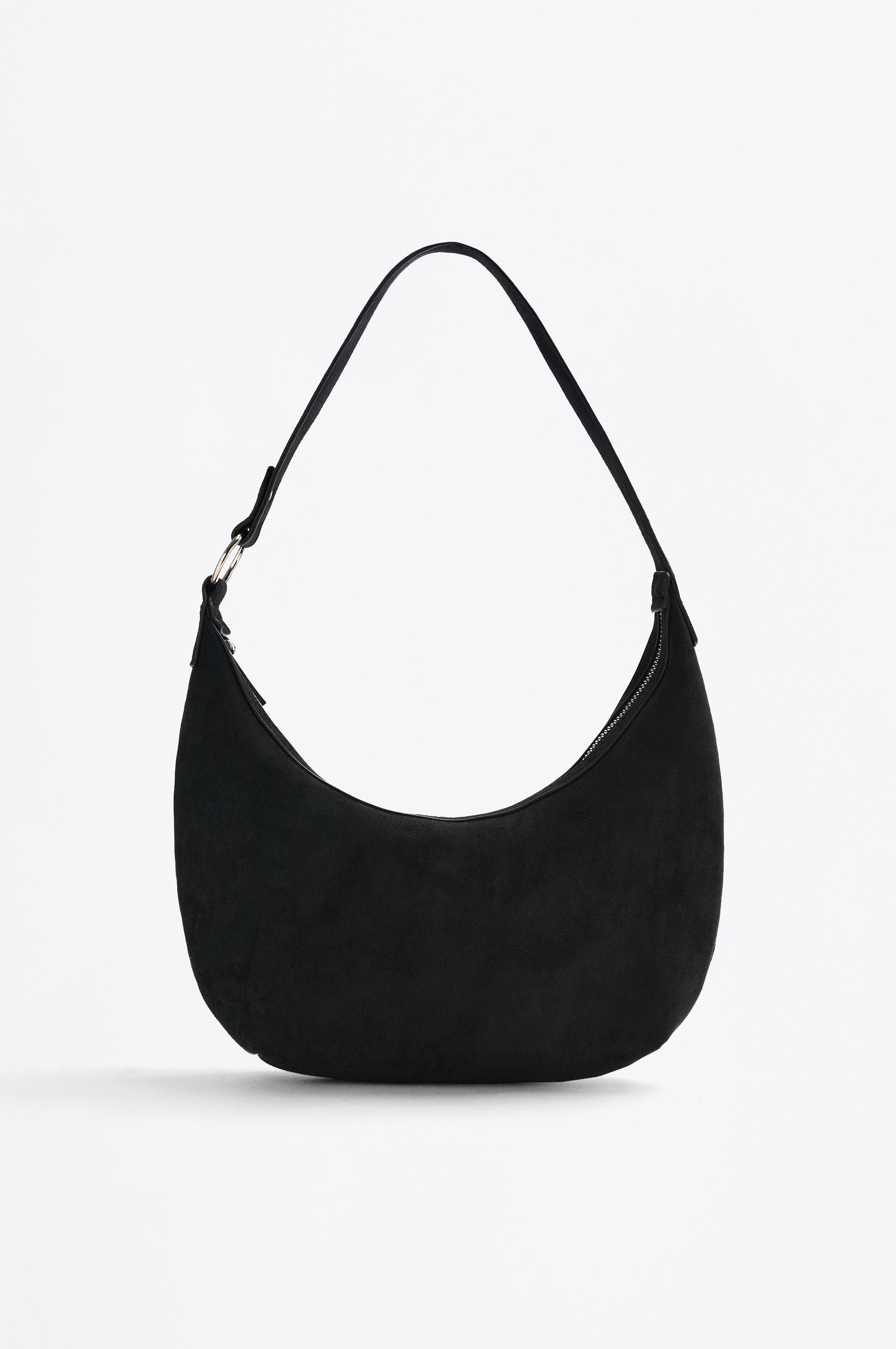 Bolso de hombro ovalado efecto ante