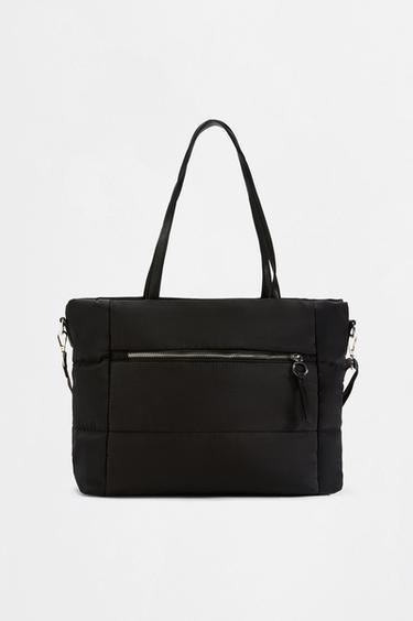 Nylon shopper tote — BLACK 1