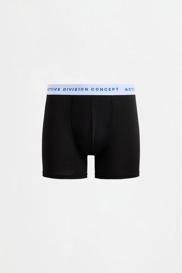 Athletic Long Boxers 3-Pack — BLACK/SILVER 7