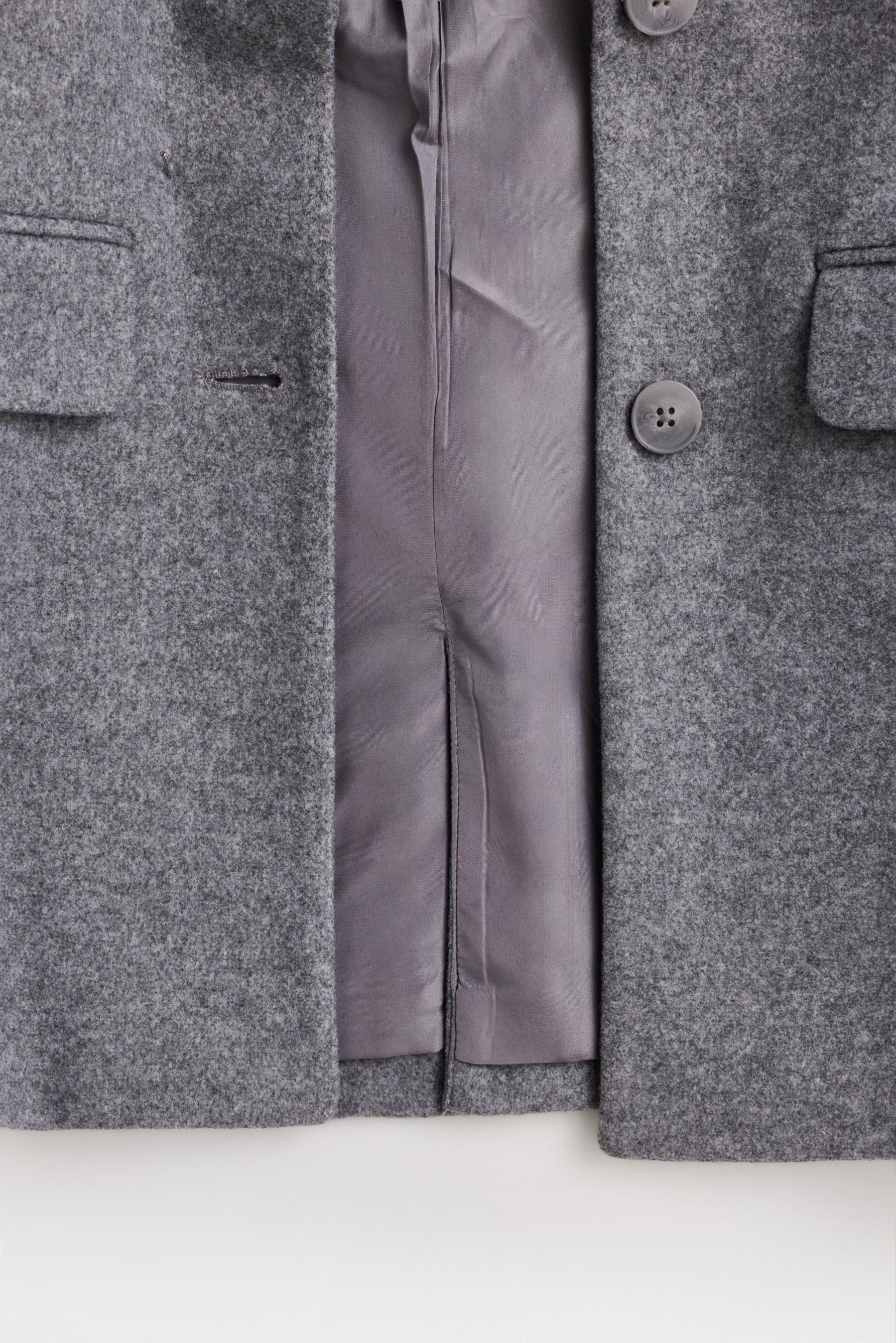 Synthetic wool coat — PEARL GREY