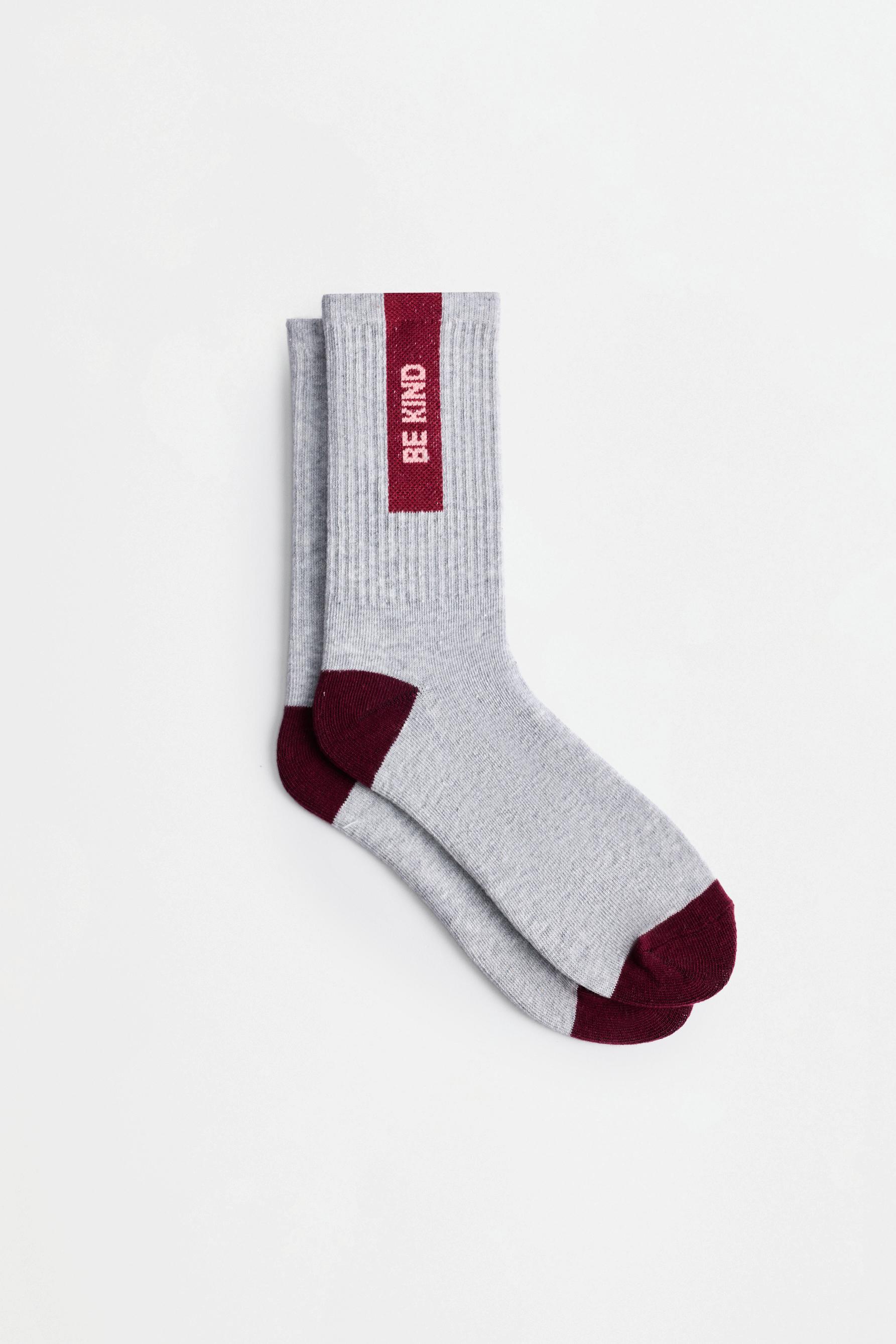 Ribbed Long Socks (5-Pack) — PINK