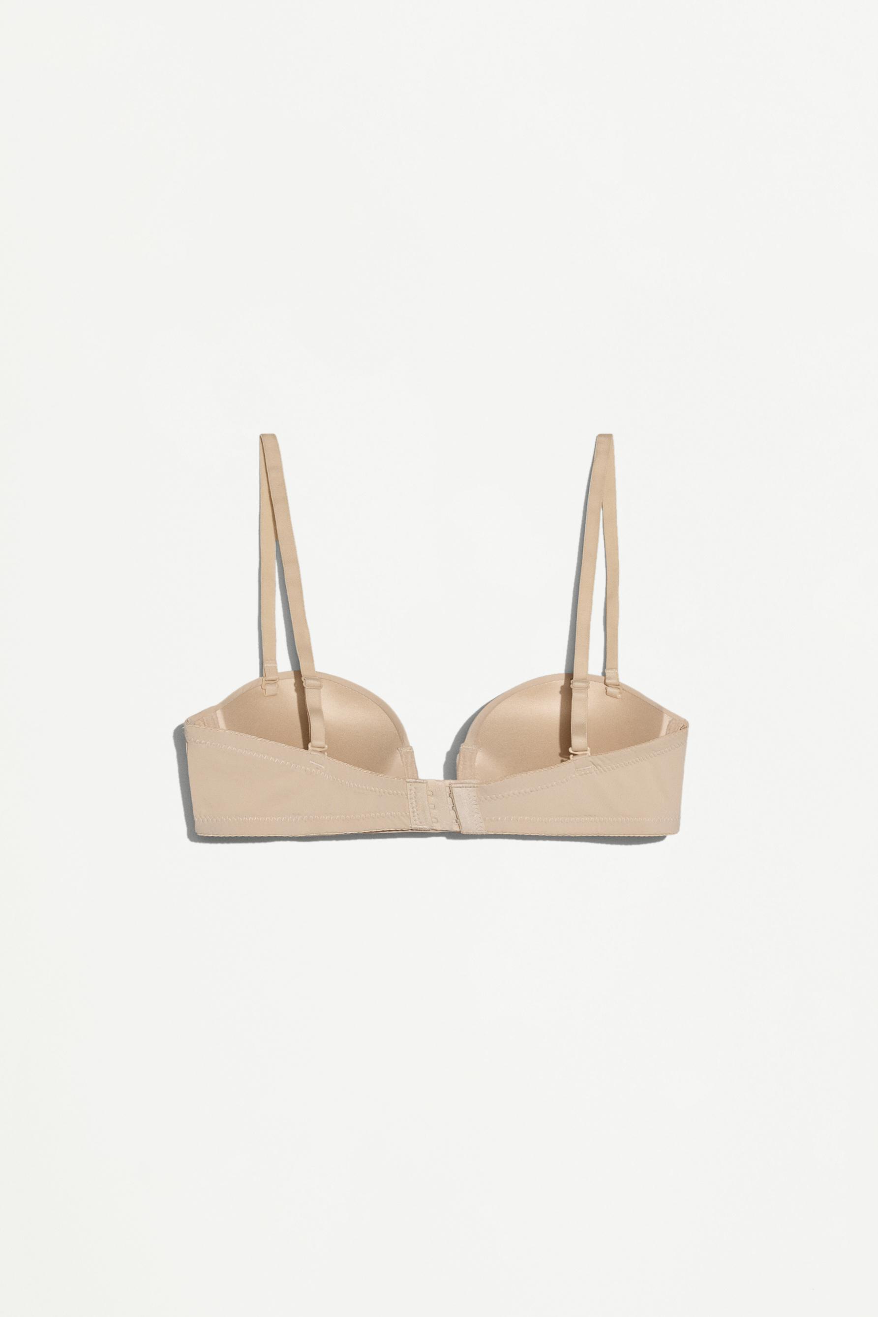 Plunge bandeau bra — ECRU