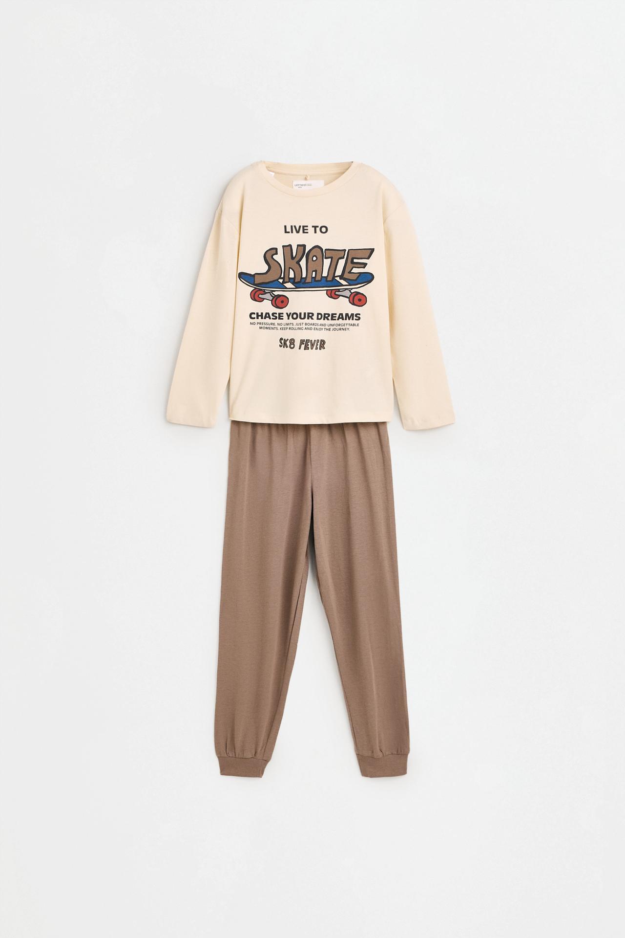 Long printed pyjamas — STONE