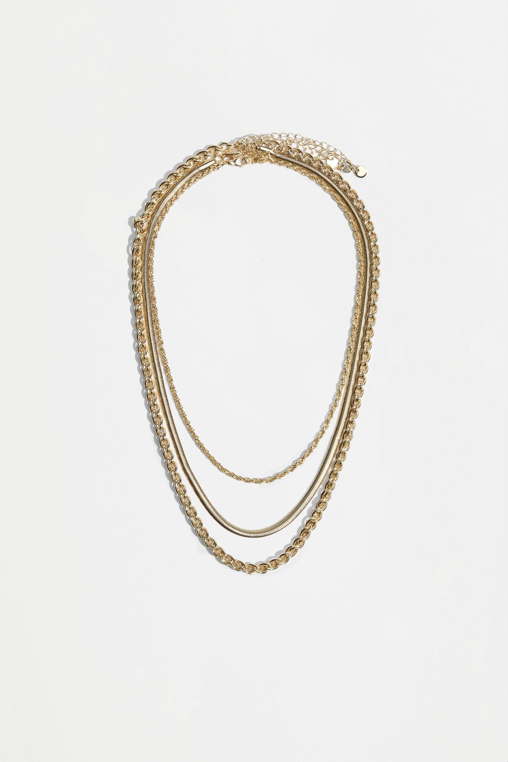 Assorted Metal Necklaces (Pack of 3) — GOLD