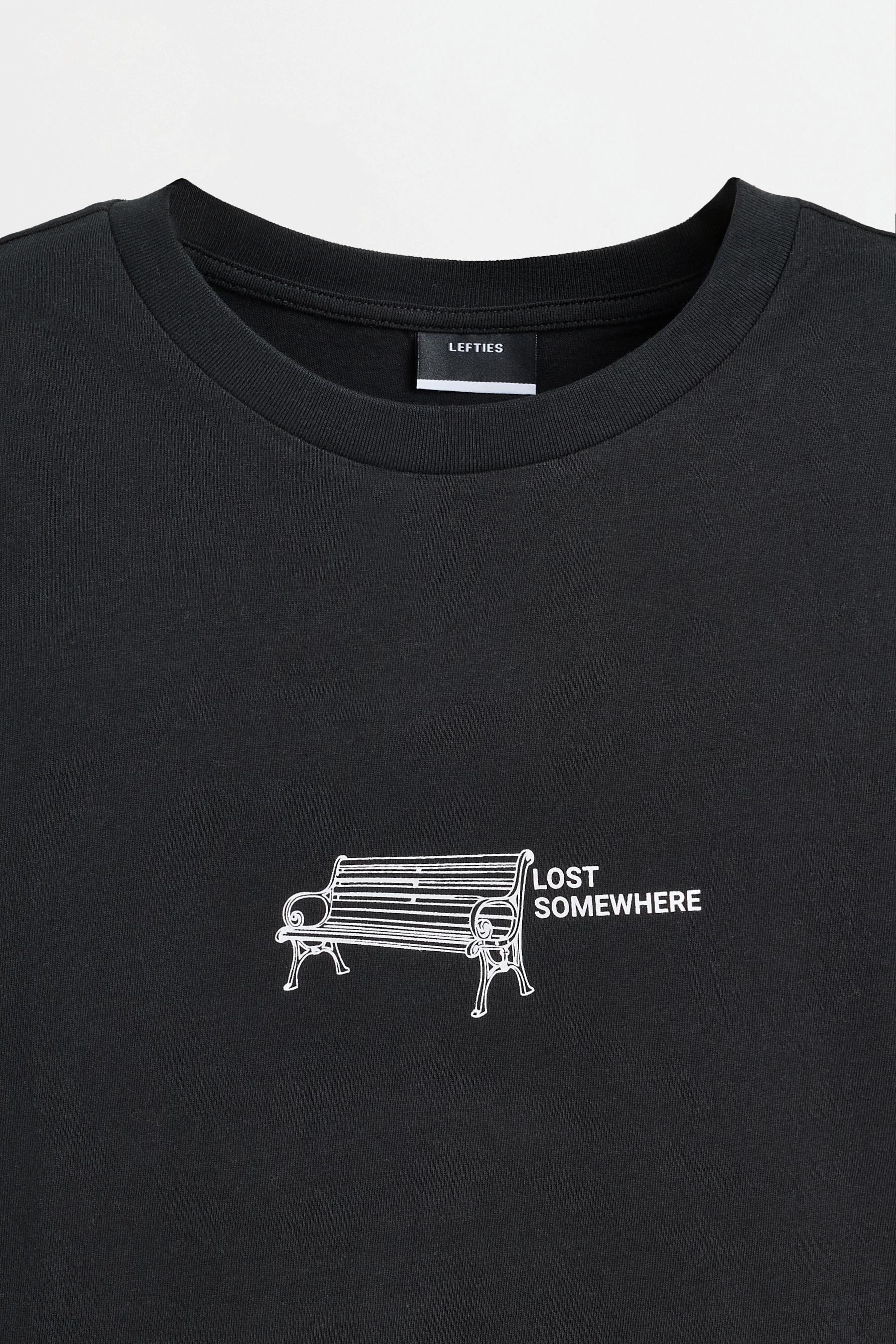 Slogan T-shirt — BLACK