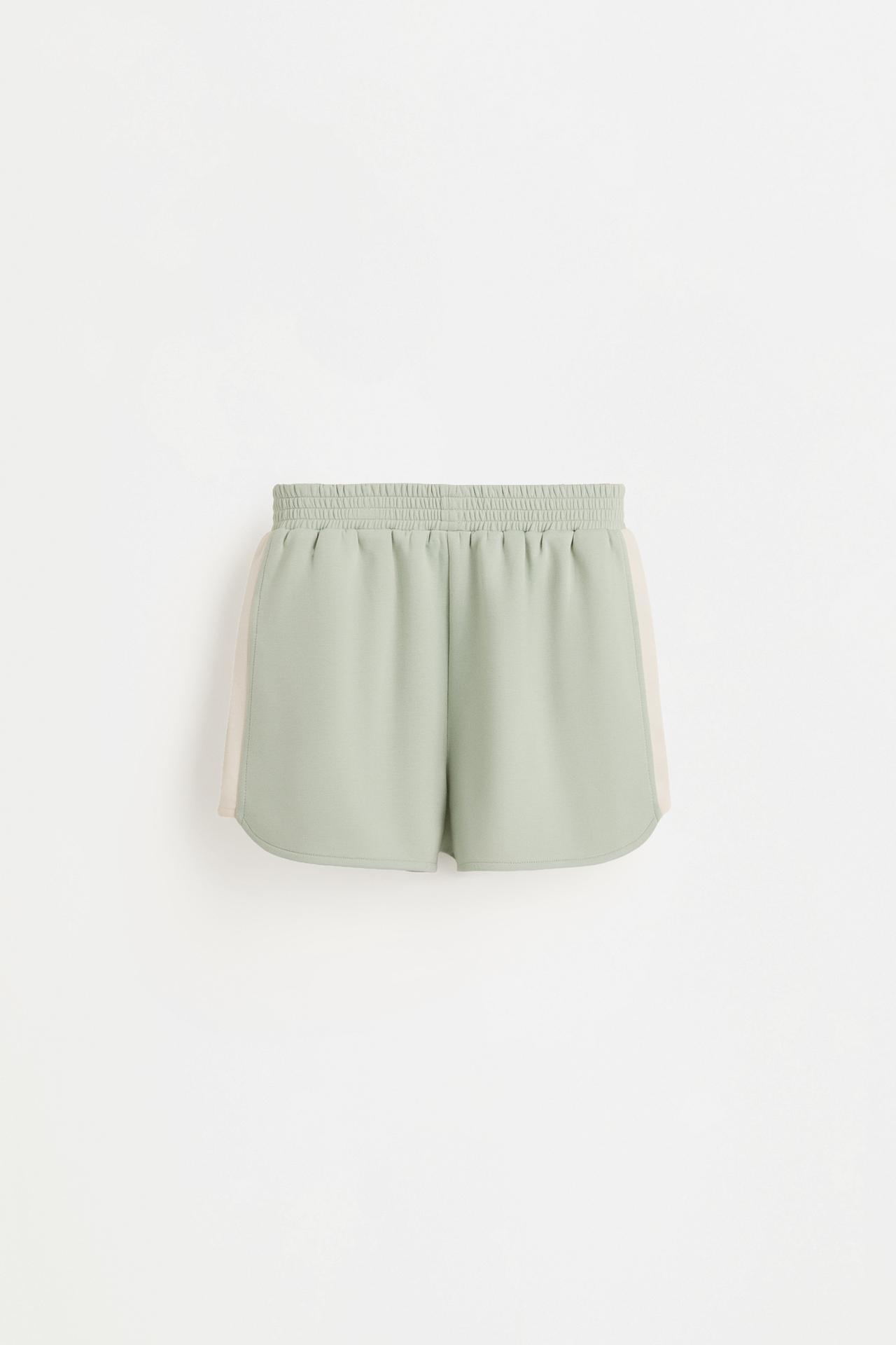 Flowy plush sports shorts — MINT GREEN